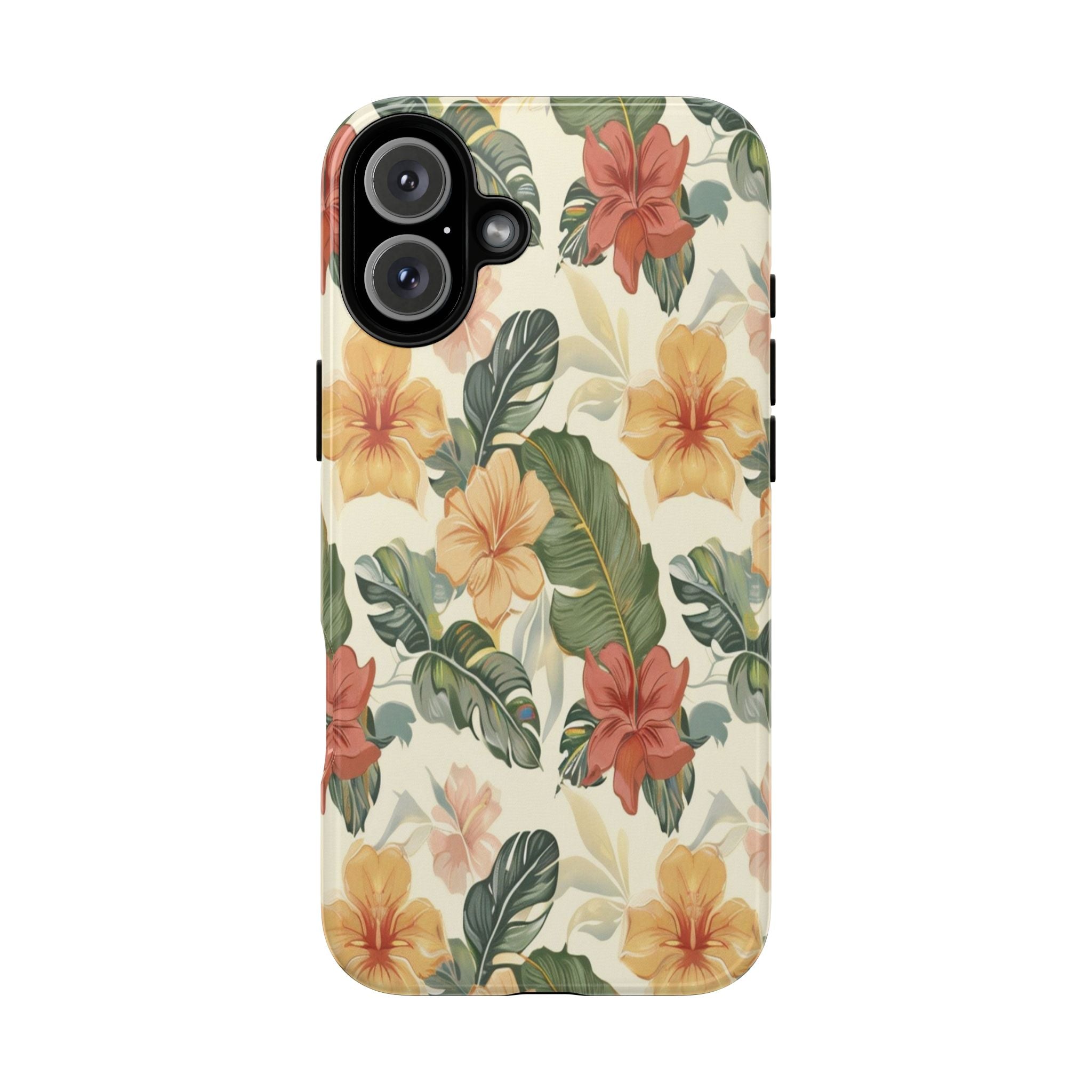 Vintage Tropical Floral Seamless Pattern