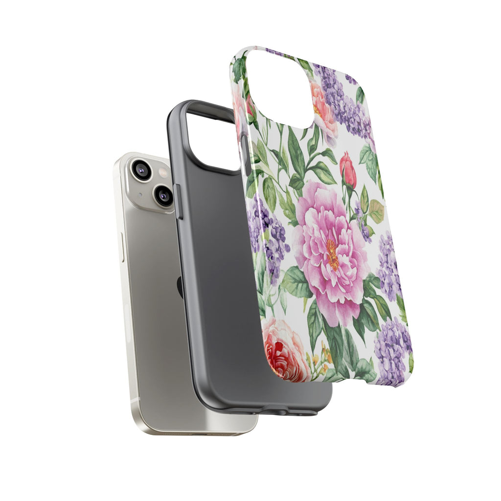 Watercolor Peonies and Lilacs Case