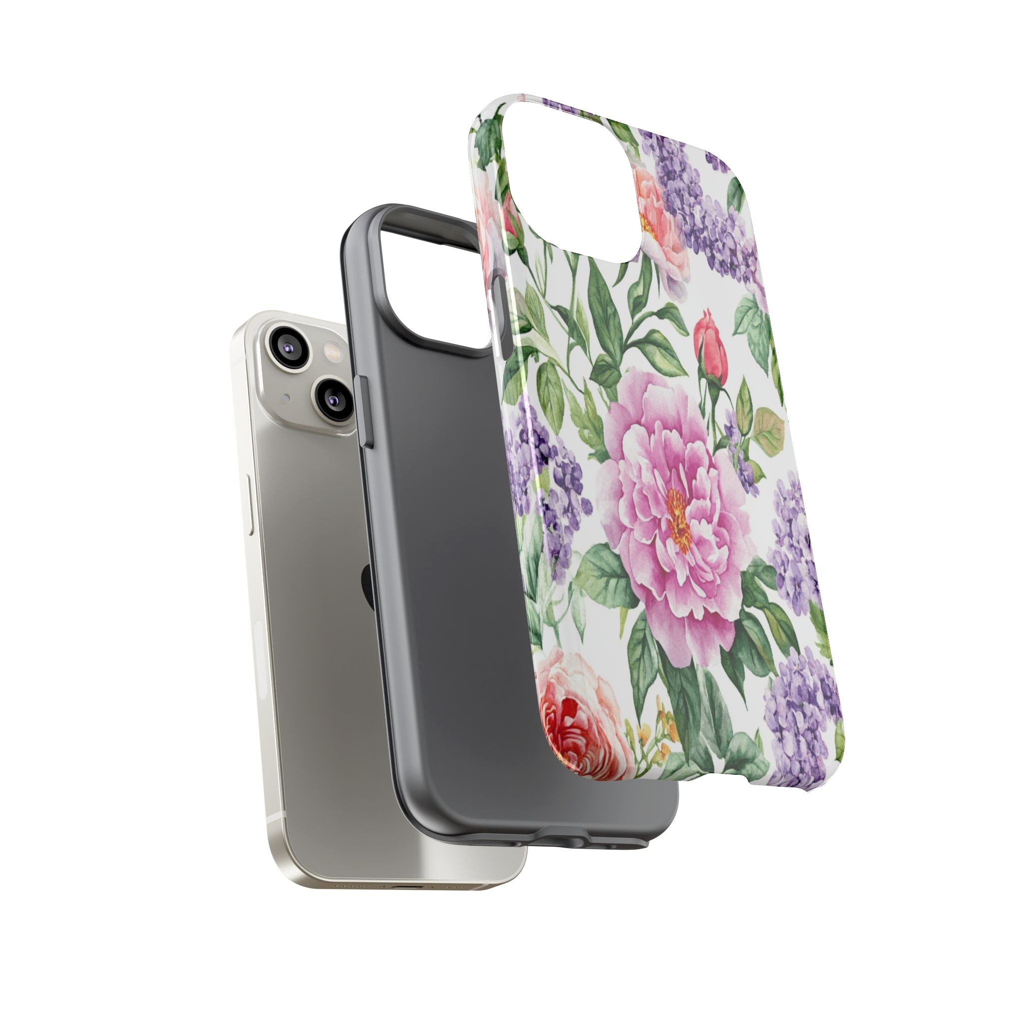 Watercolor Peonies and Lilacs Case
