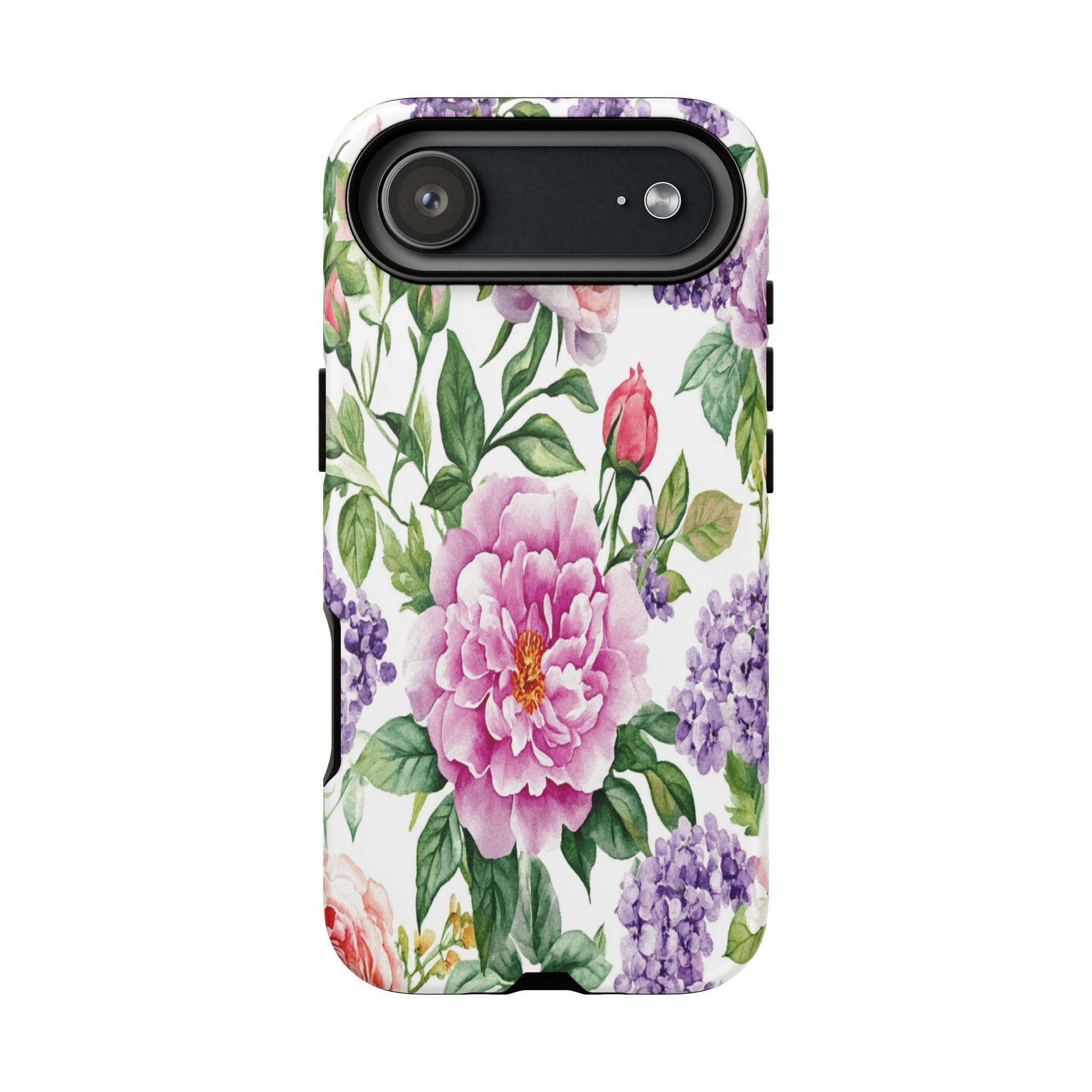 Watercolor Peonies and Lilacs