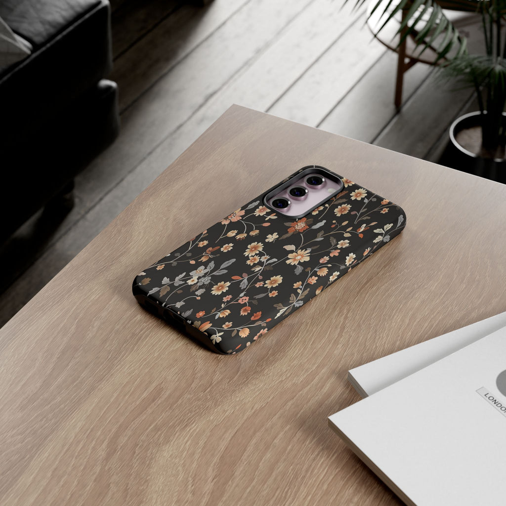 Floral Field on Black Case