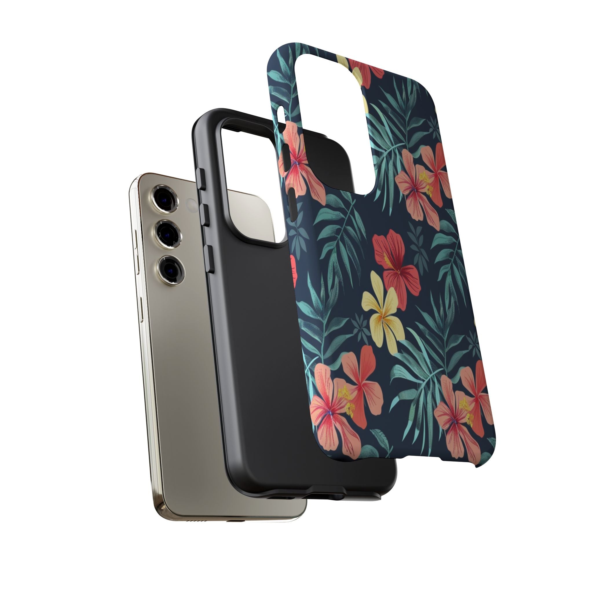 Tropical Hibiscus Navy Case