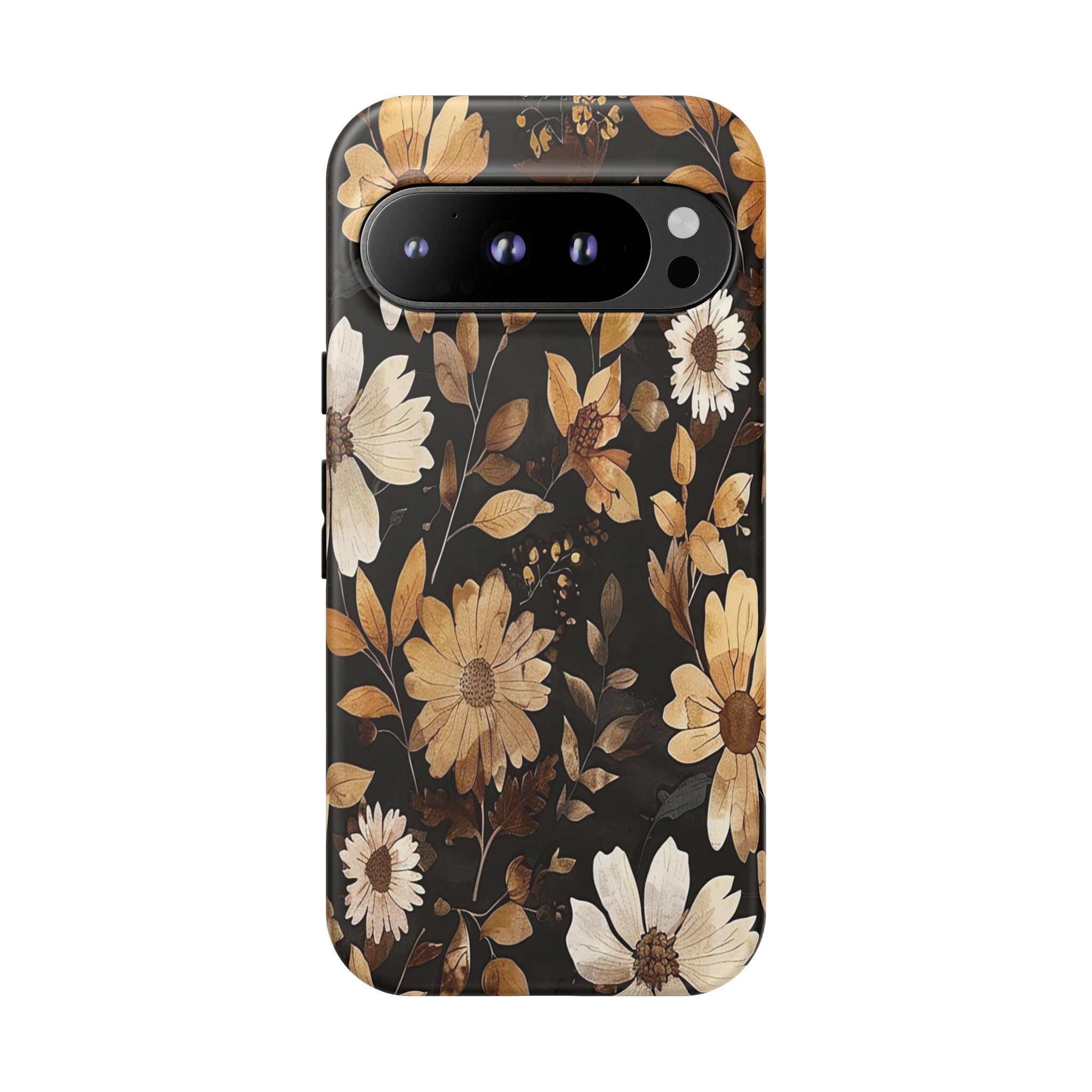 Golden Daisy Botanical on Black