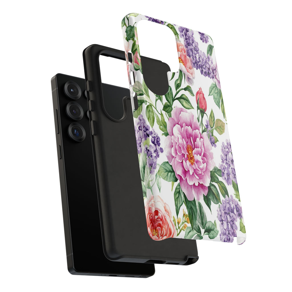 Watercolor Peonies and Lilacs Case
