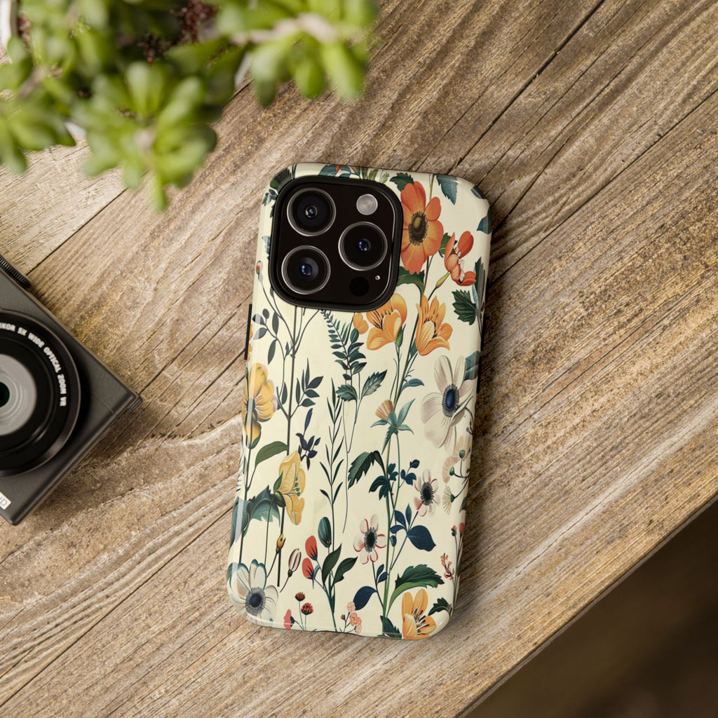 Vintage Botanical Wildflower Seamless Pattern