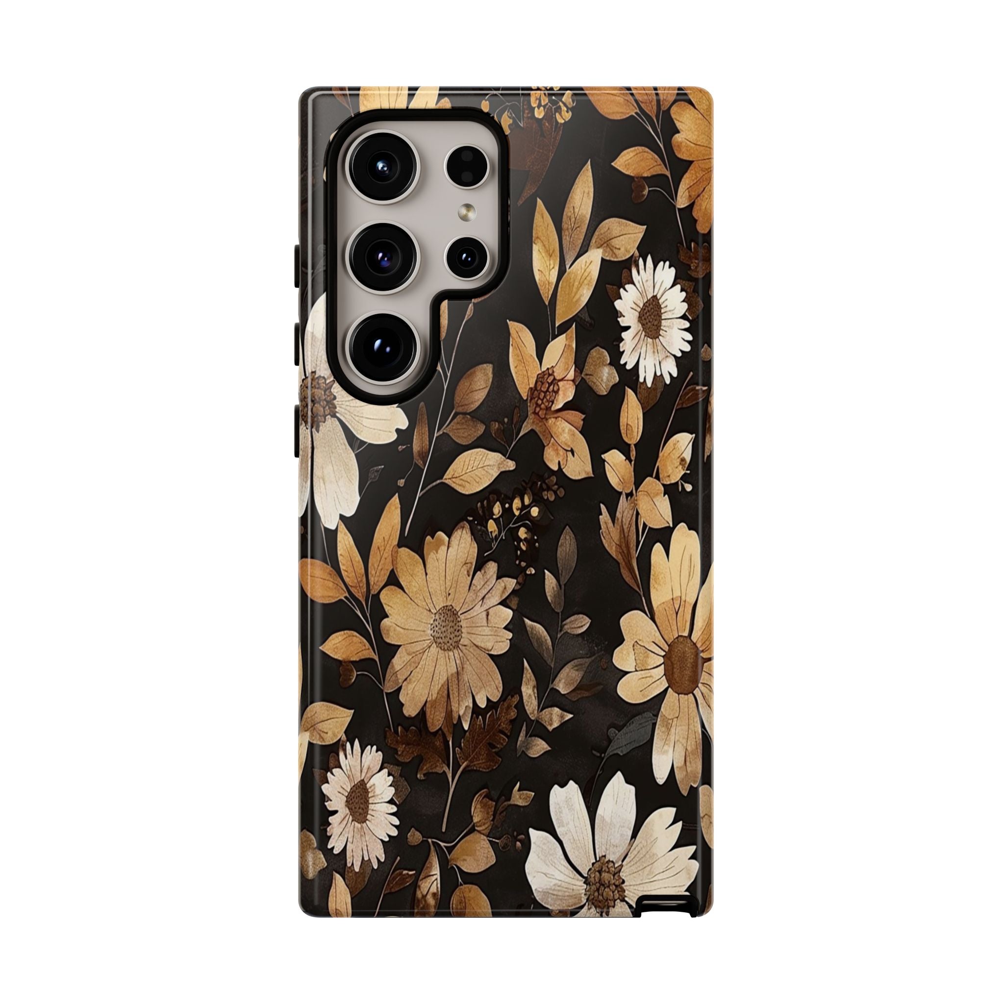 Golden Daisy Botanical on Black