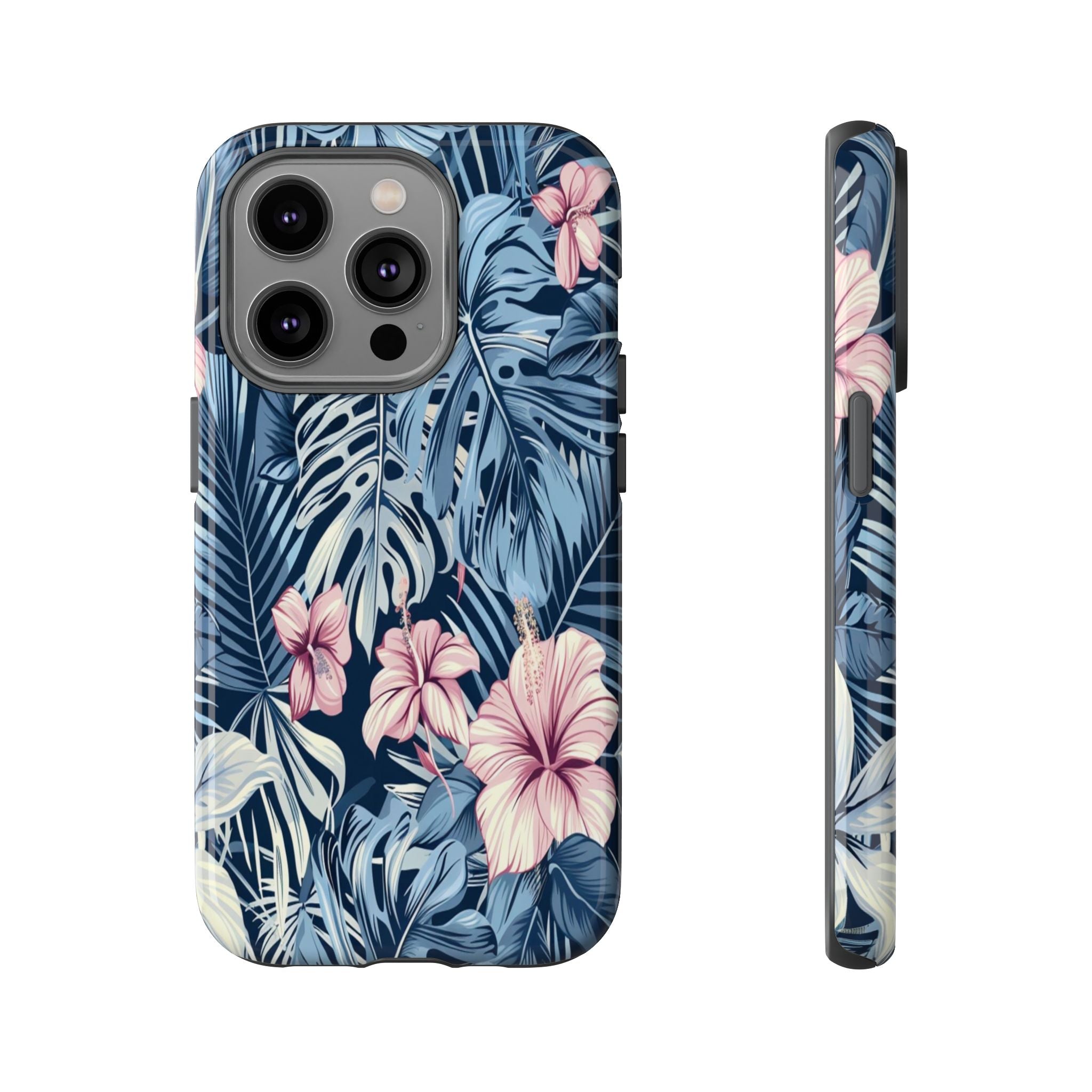 Tropical Hibiscus and Monstera Pattern