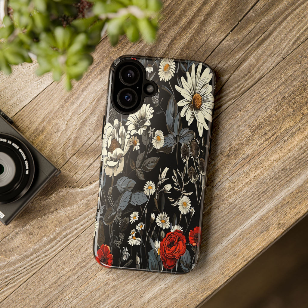 Dark Rose and Daisy Case