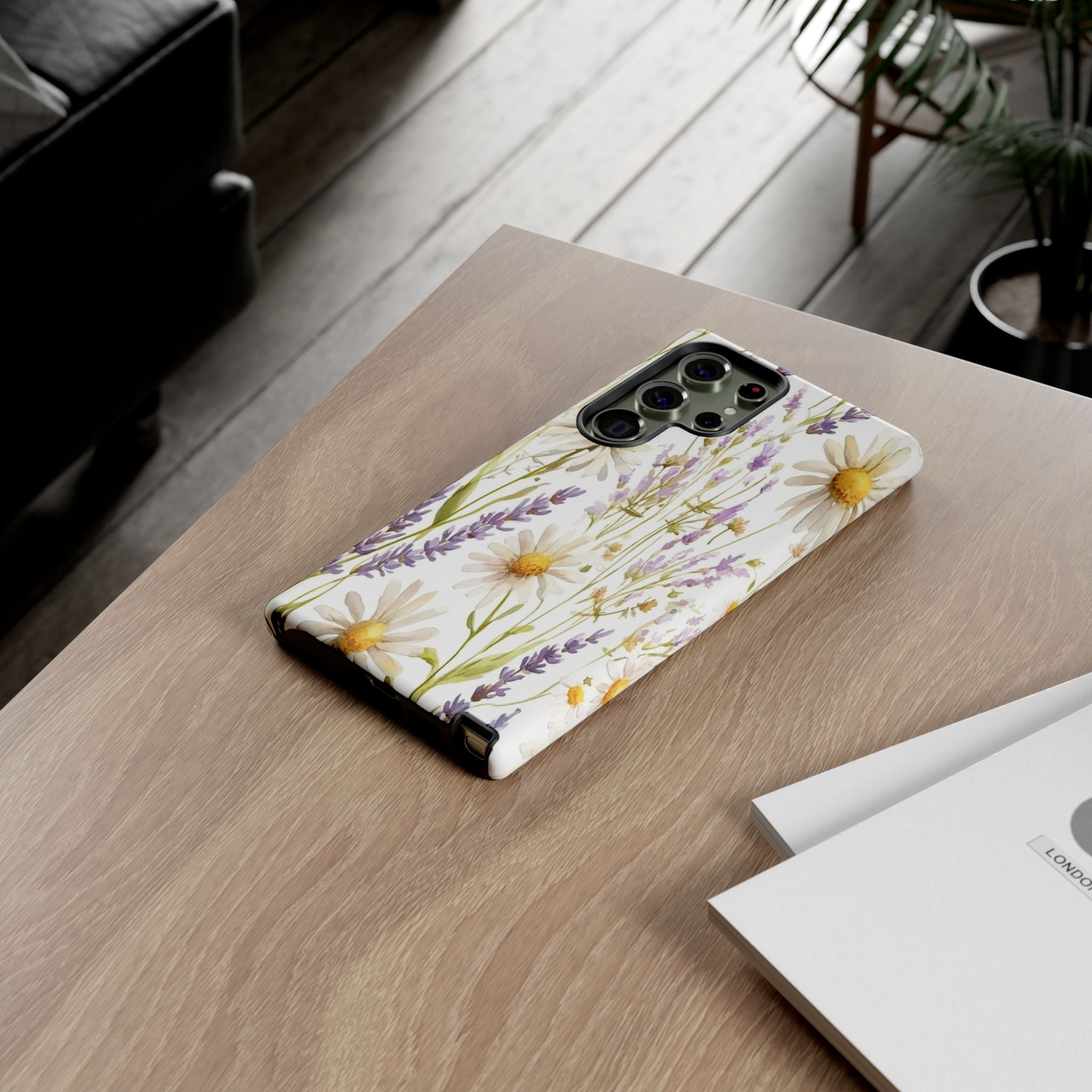 Delicate Watercolor Daisy and Lavender Case