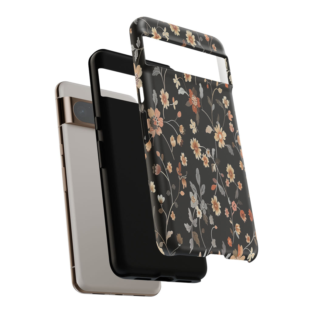 Floral Field on Black Case