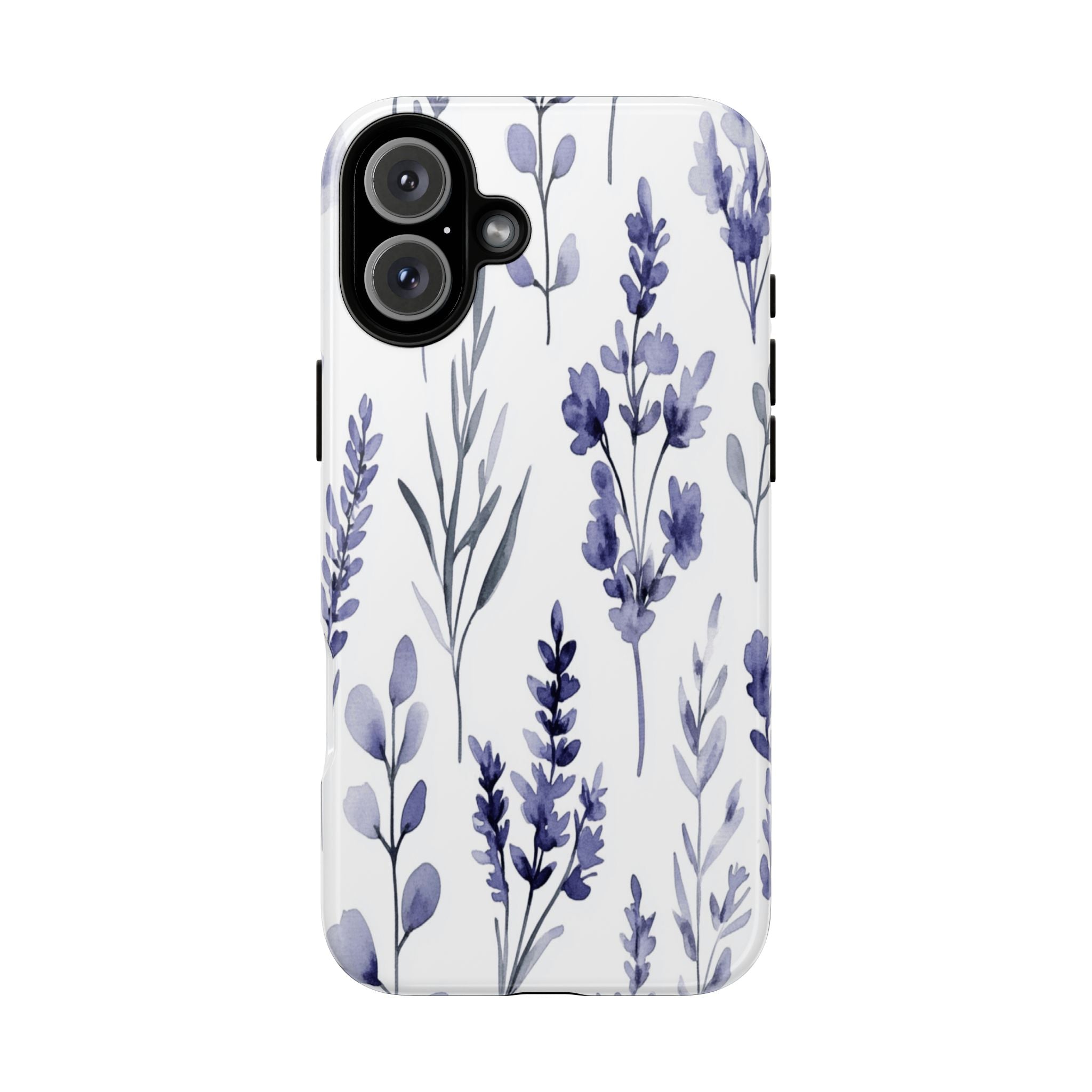 Delicate Purple Botanical Watercolor Floral Pattern