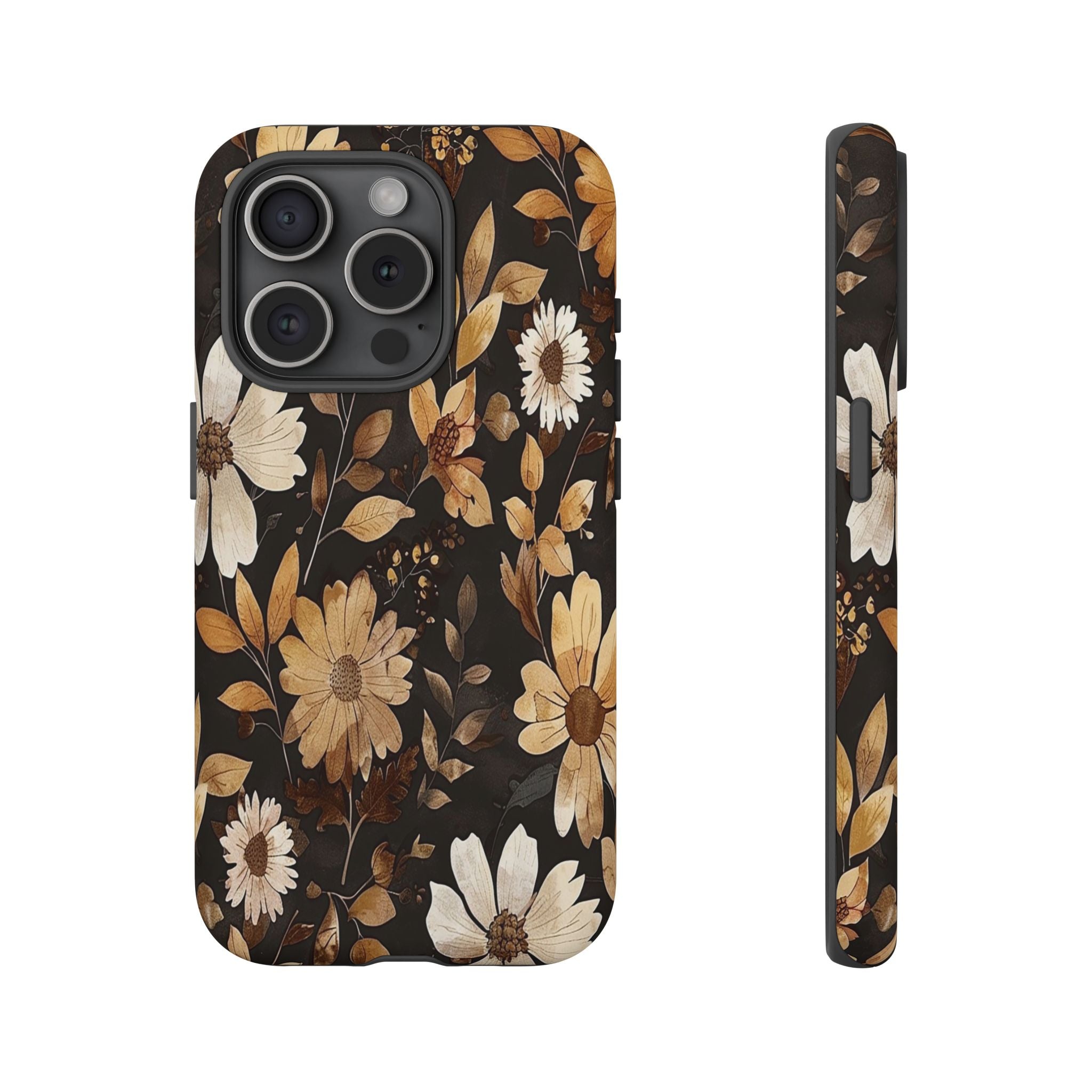 Golden Daisy Botanical on Black