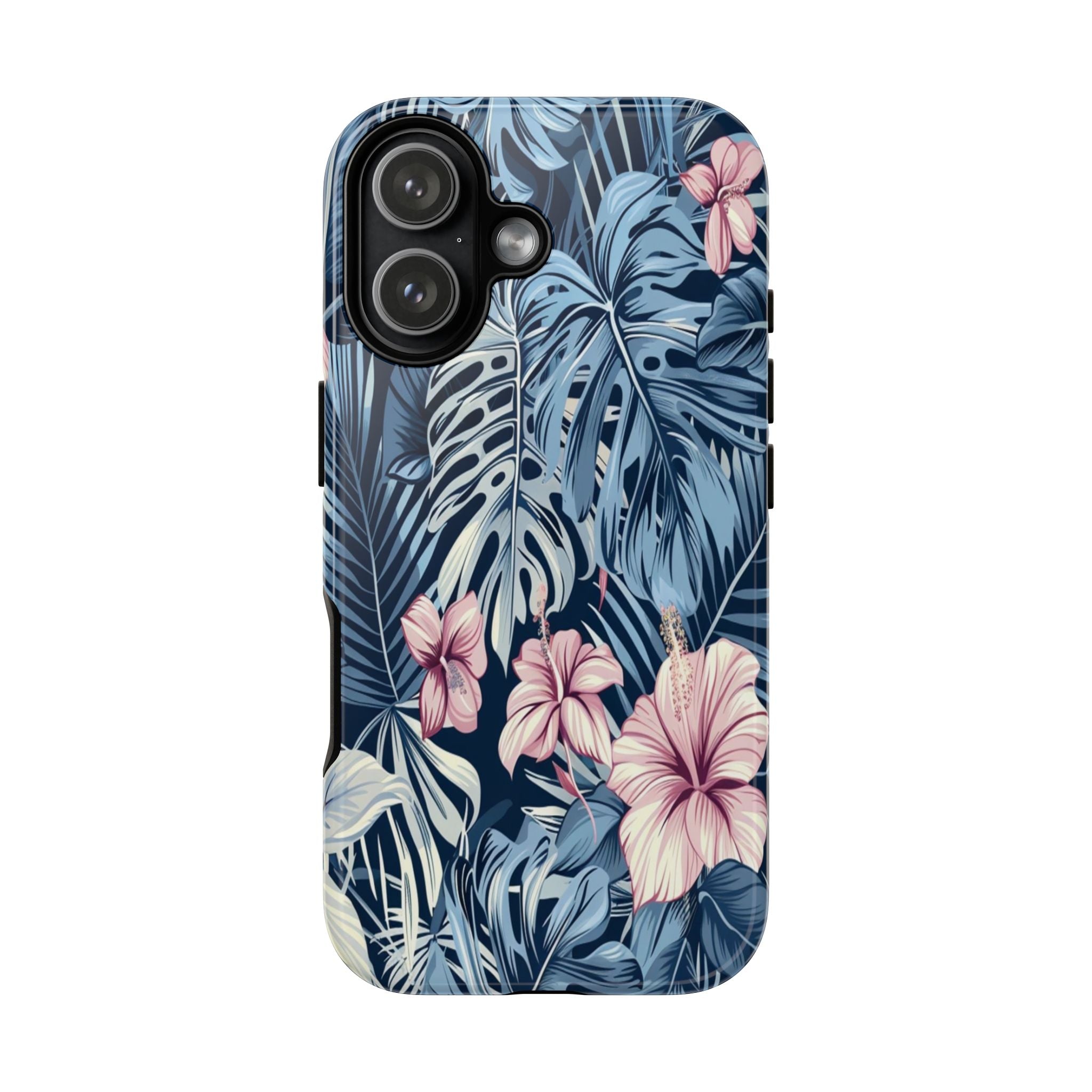 Tropical Hibiscus and Monstera Pattern