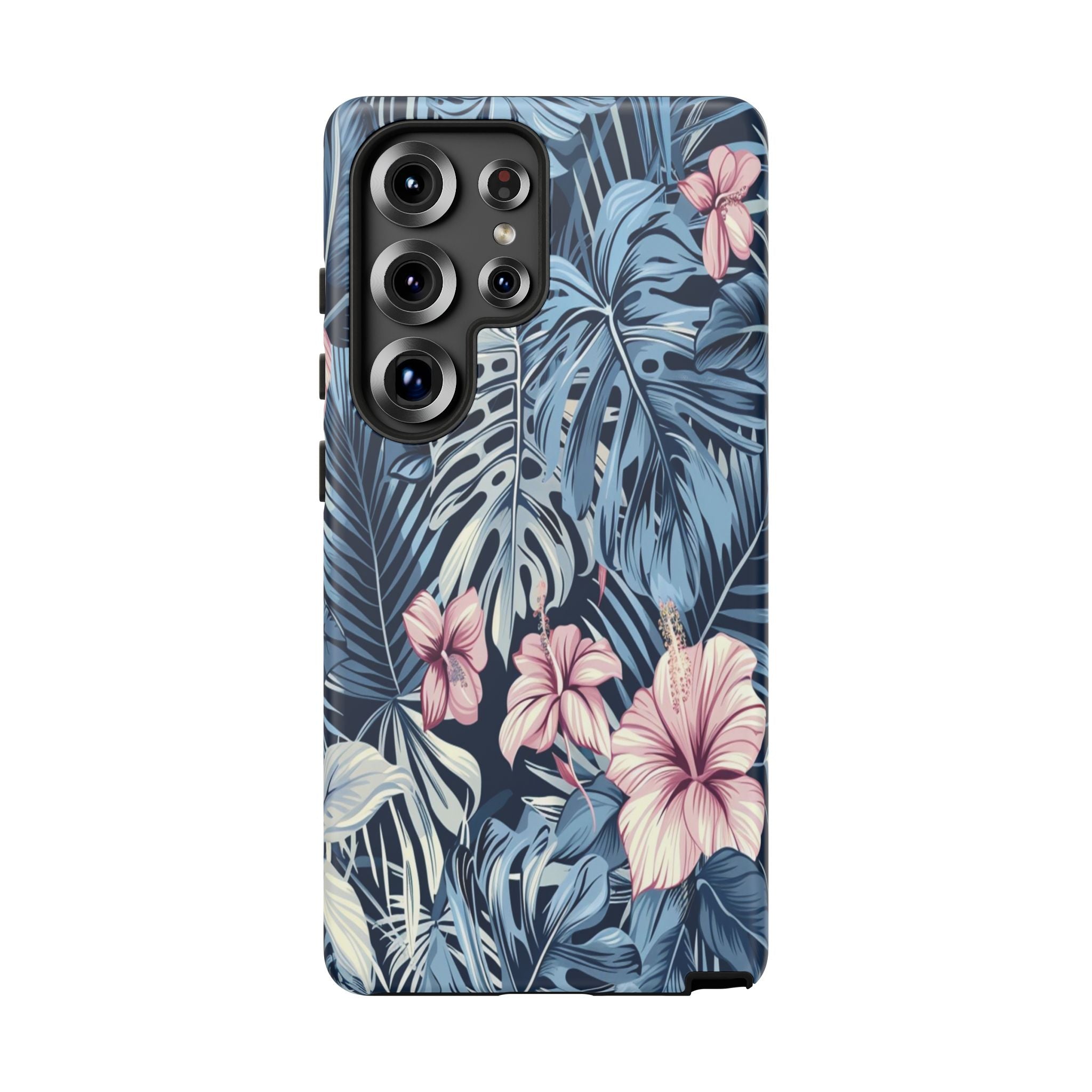 Tropical Hibiscus and Monstera Pattern