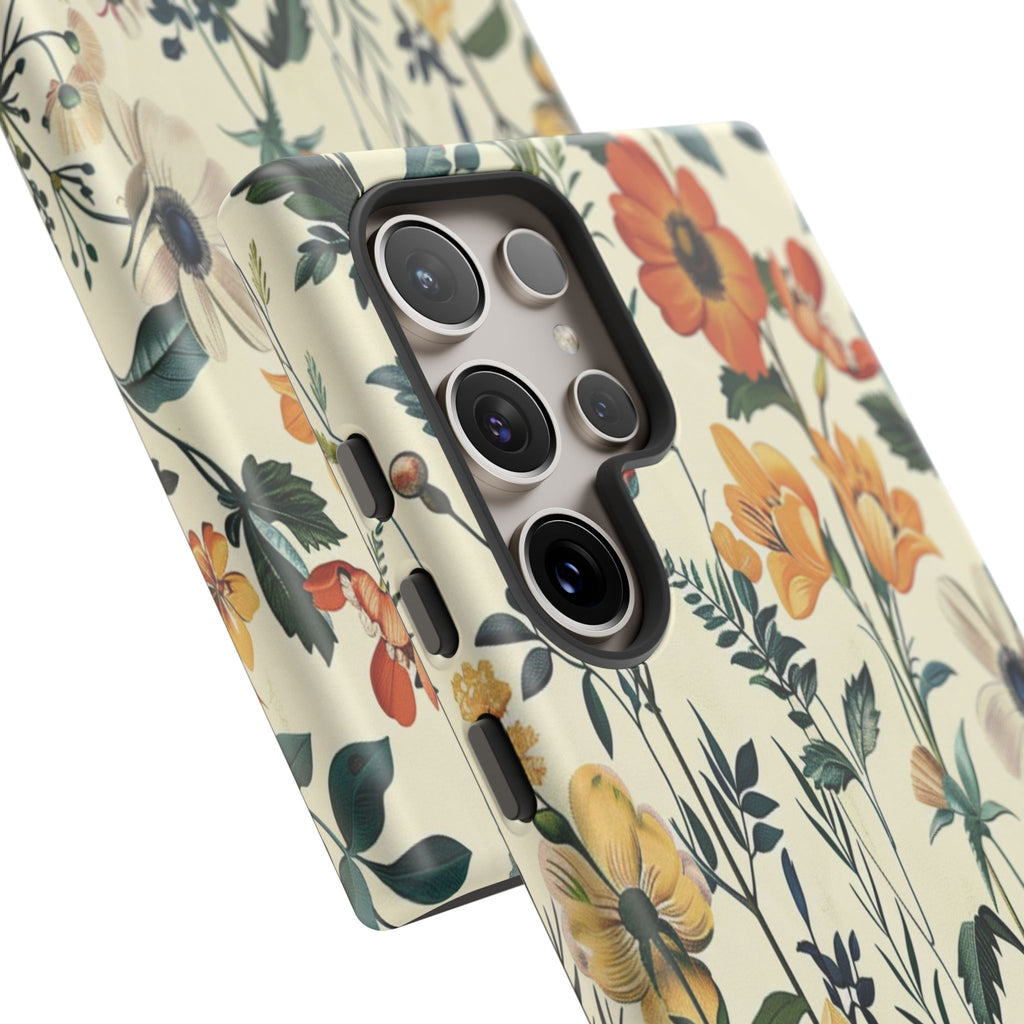 Vintage Botanical Wildflower Seamless Pattern