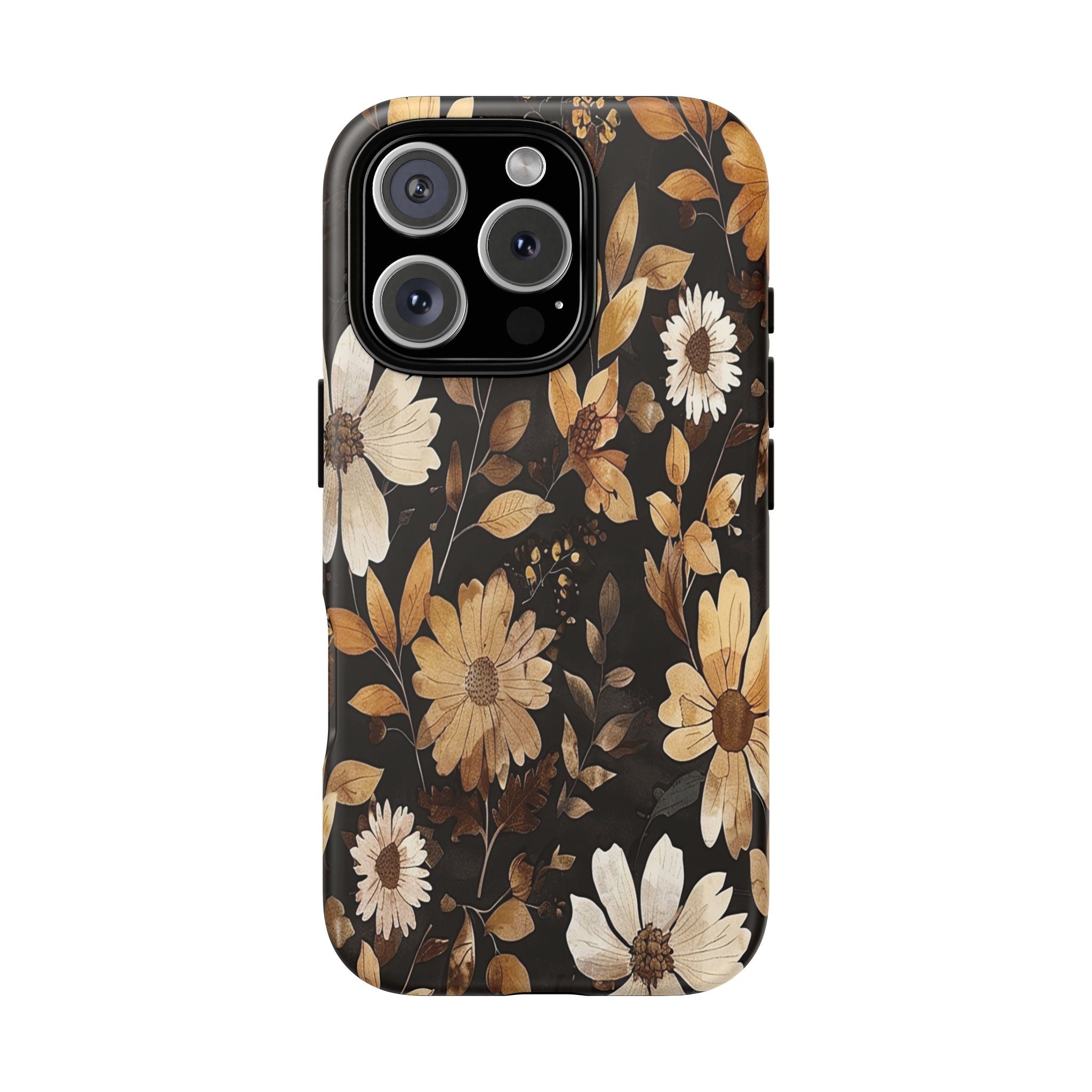 Golden Daisy Botanical on Black