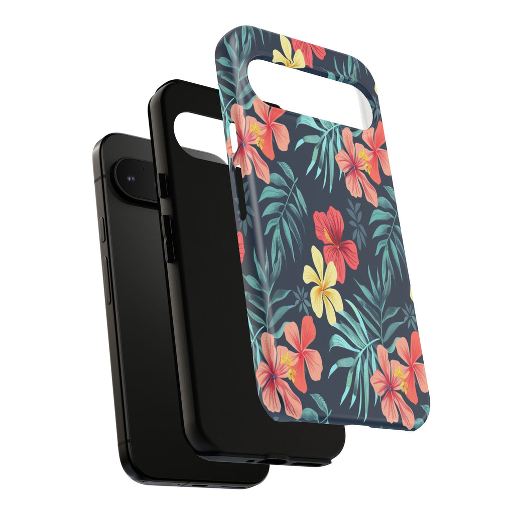 Tropical Hibiscus Navy Case