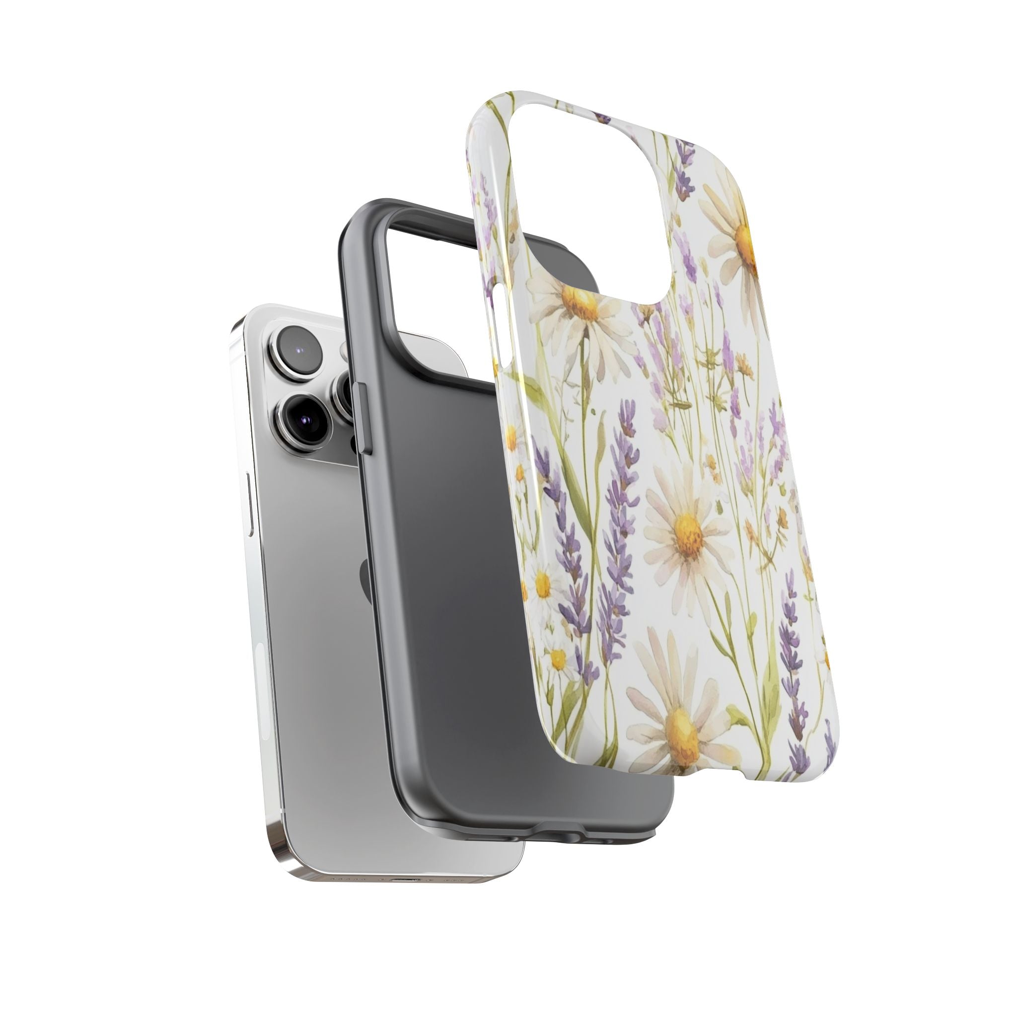 Delicate Watercolor Daisy and Lavender Case