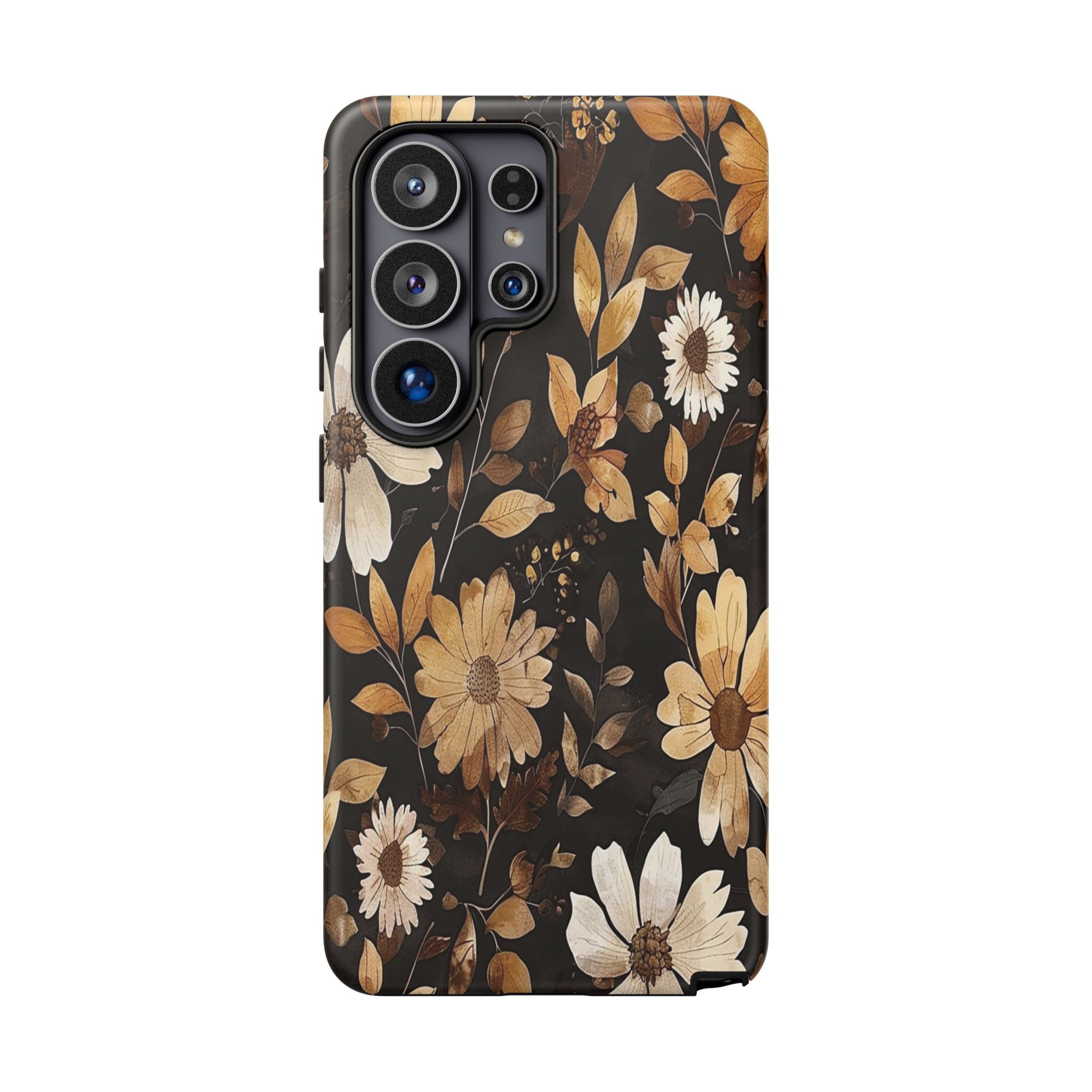 Golden Daisy Botanical on Black