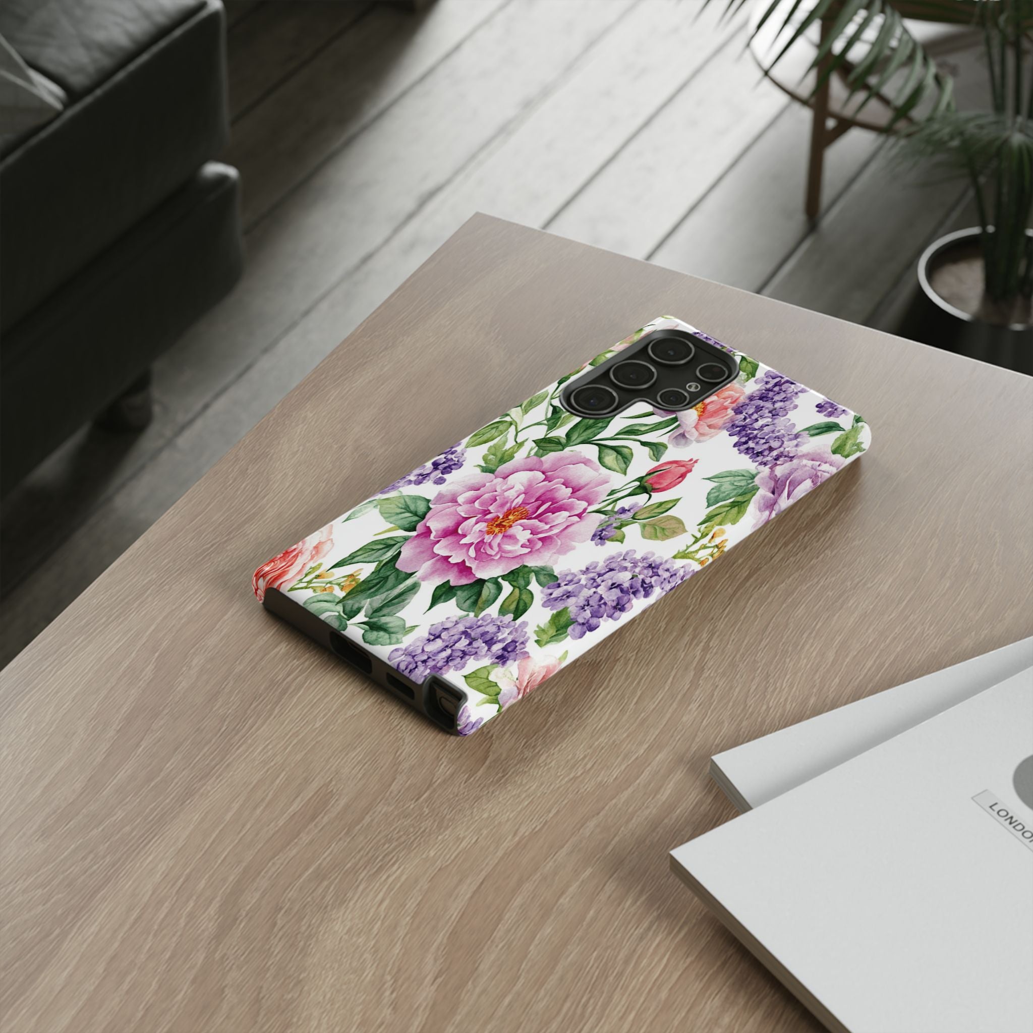 Watercolor Peonies and Lilacs Case