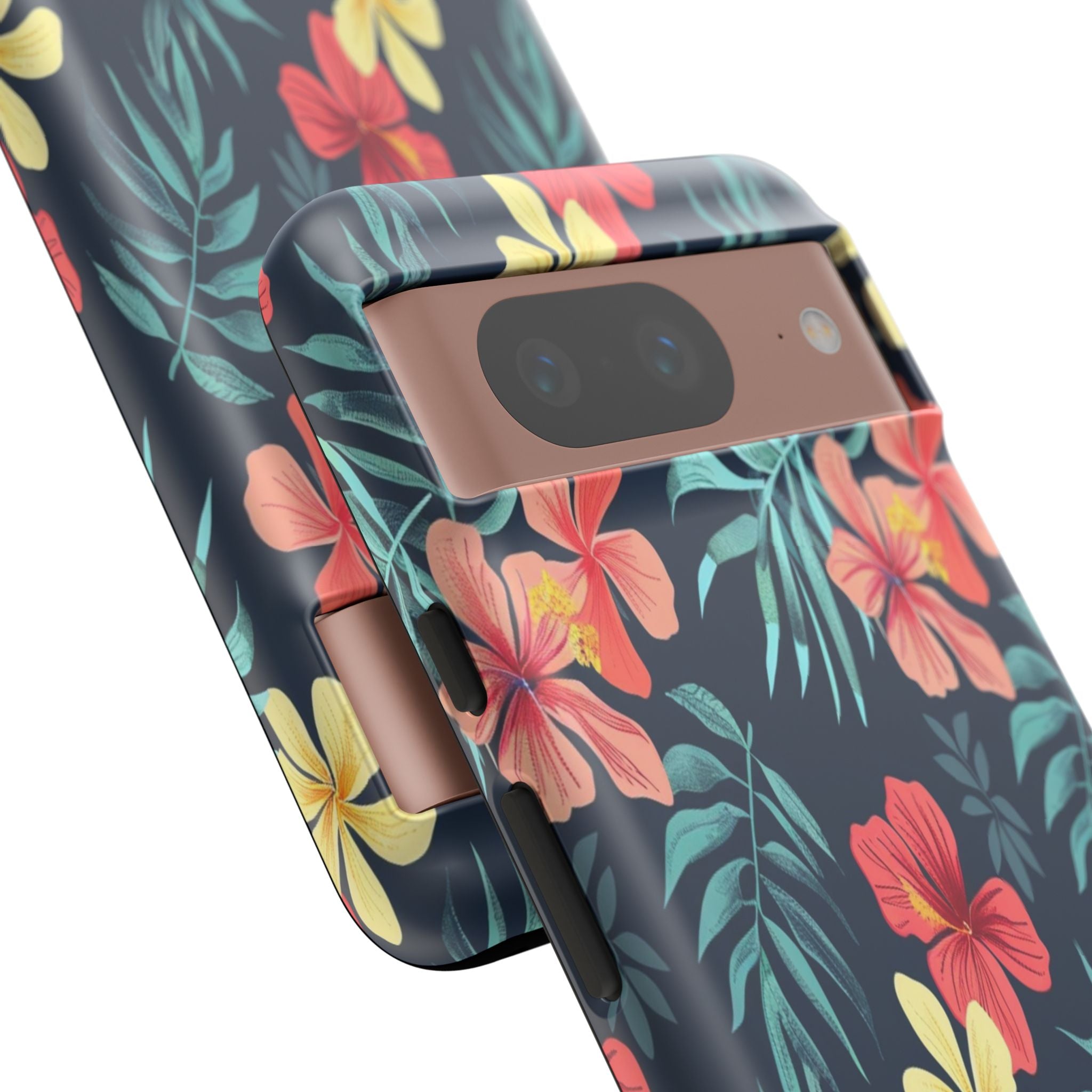 Tropical Hibiscus Navy Case