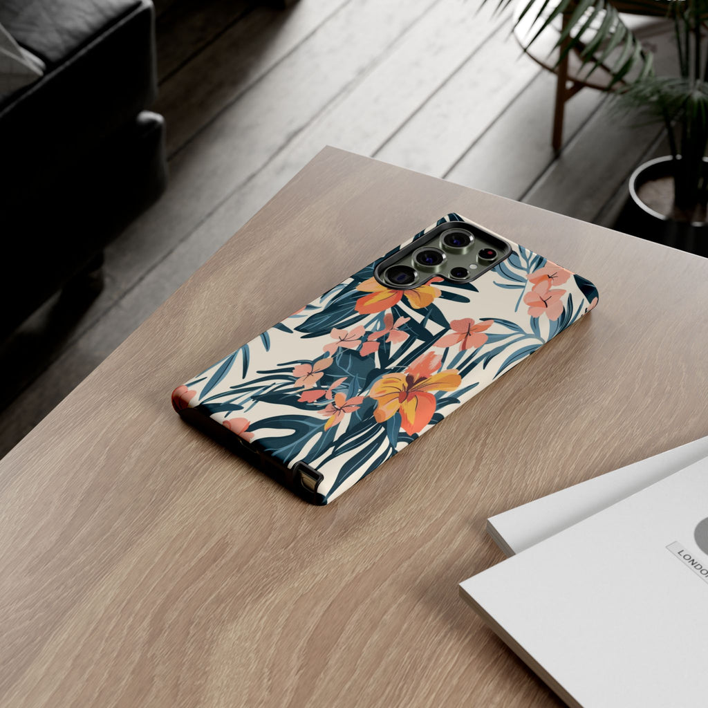 Tropical White and Blue Case