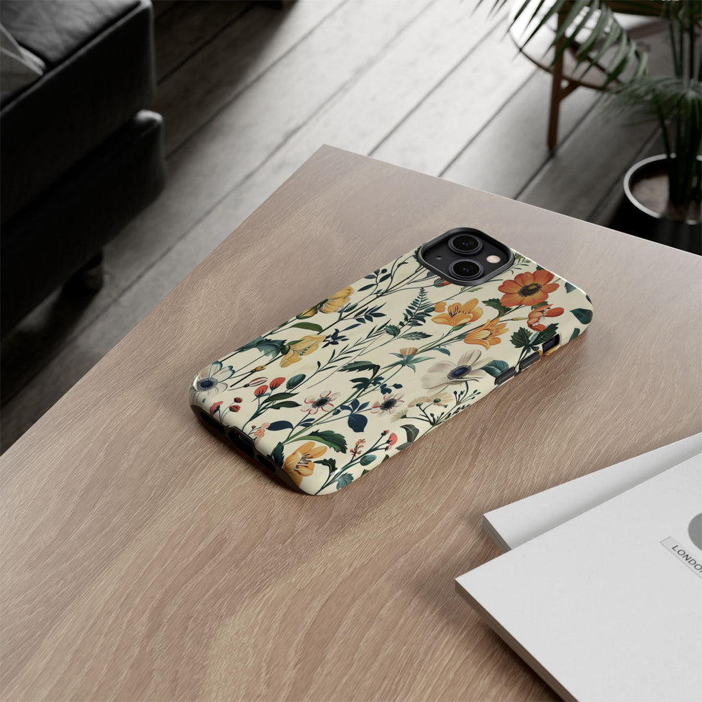 Vintage Botanical Wildflower Seamless Pattern