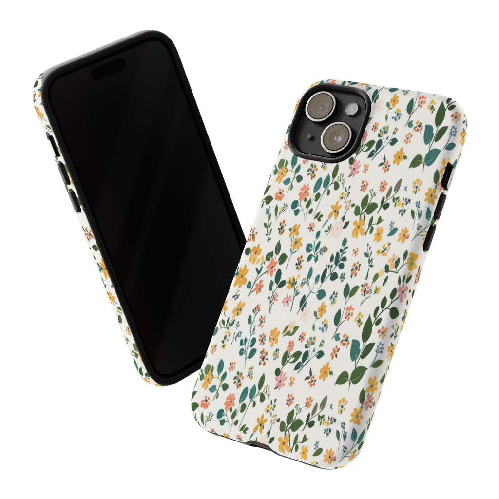 Pastel Leaves and Flowers Case