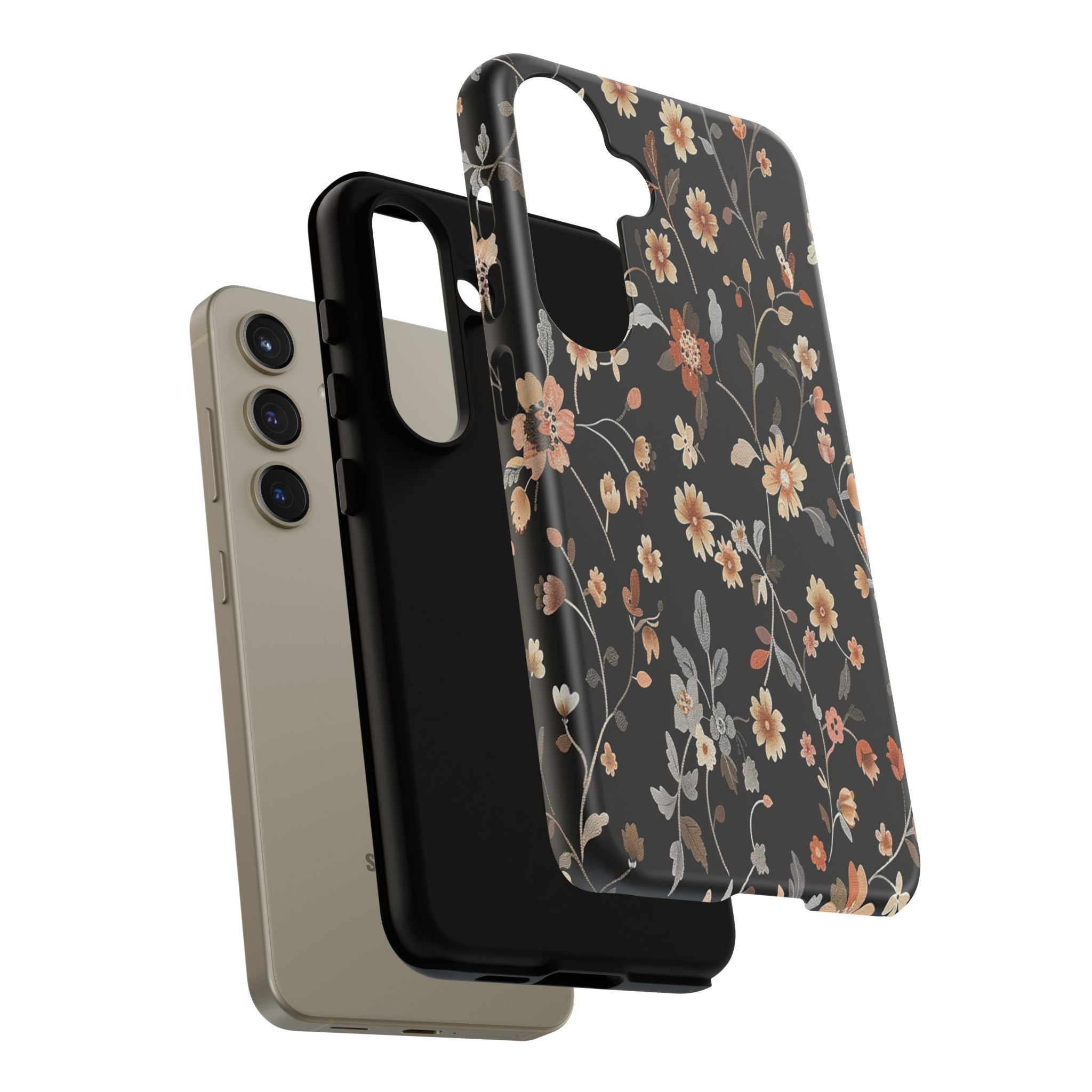Floral Field on Black Case