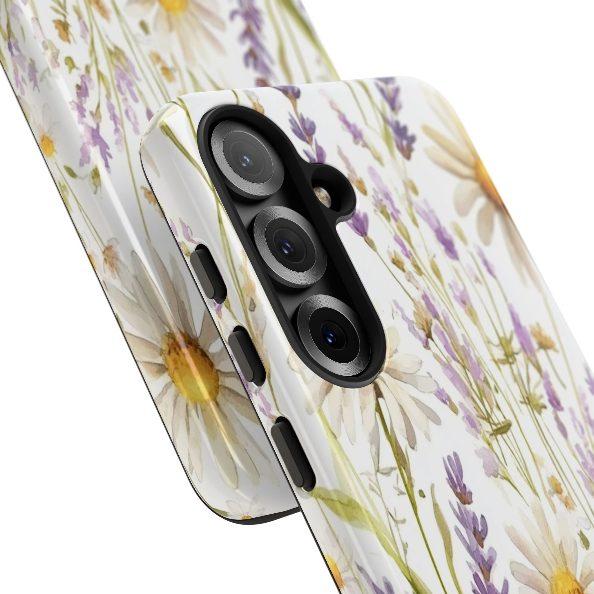 Delicate Watercolor Daisy and Lavender Case