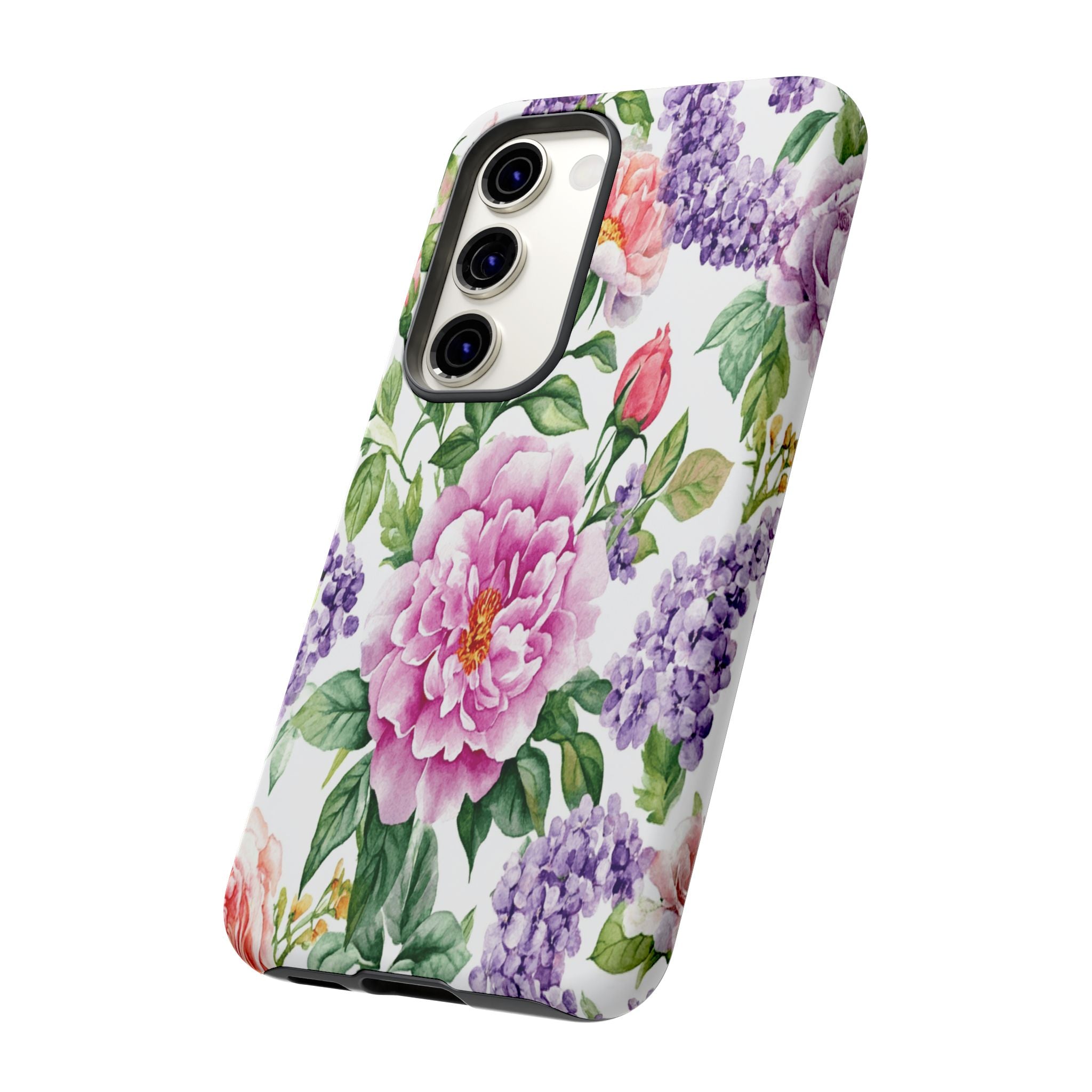 Watercolor Peonies and Lilacs Case