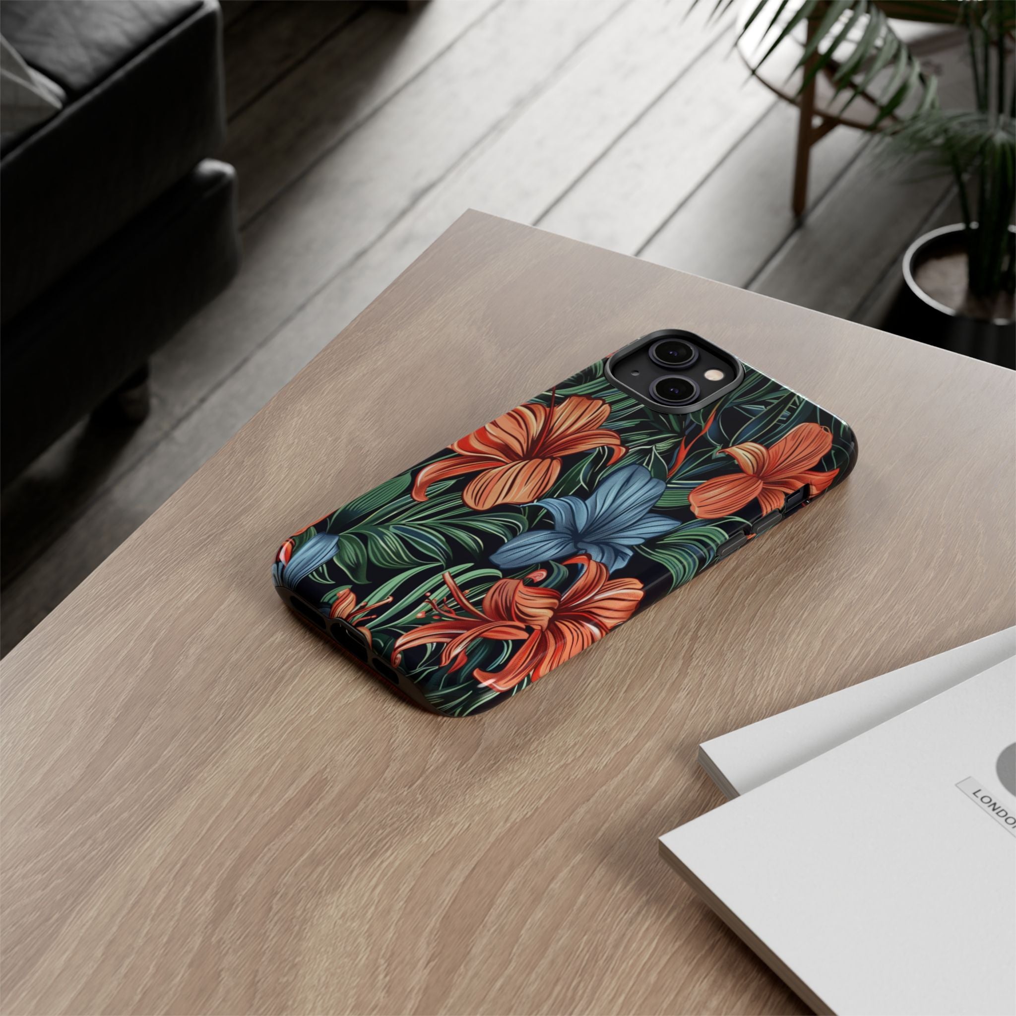 Tropical Red and Blue Case