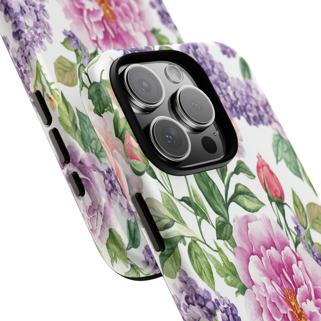 Watercolor Peonies and Lilacs Case