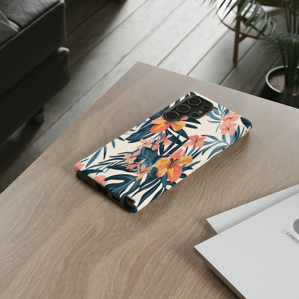 Tropical White and Blue Case