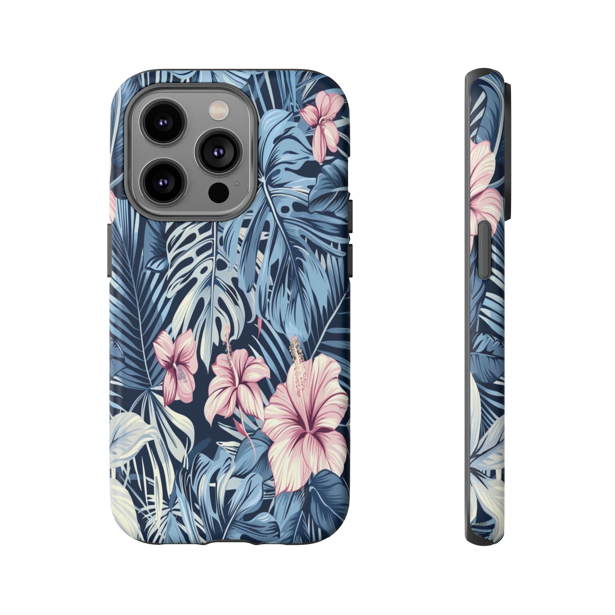 Tropical Hibiscus and Monstera Pattern