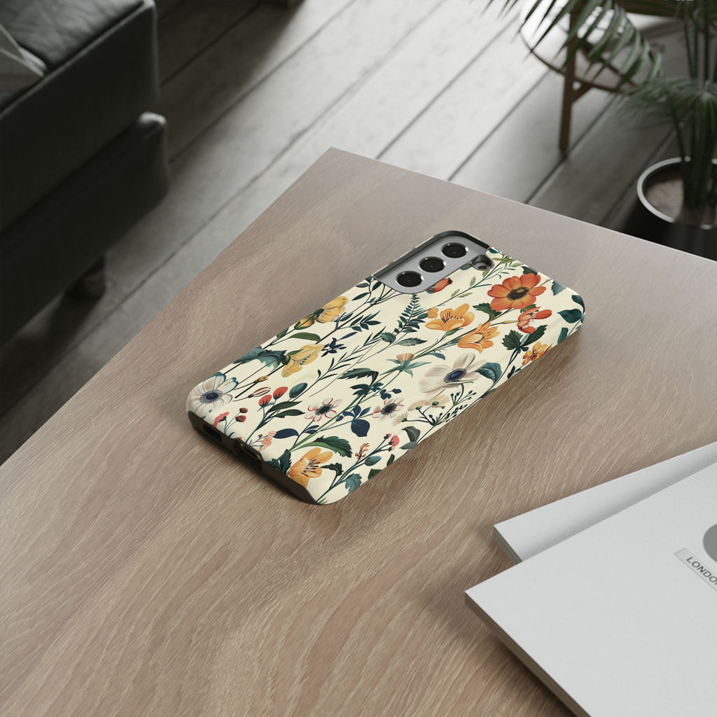 Vintage Botanical Wildflower Seamless Pattern
