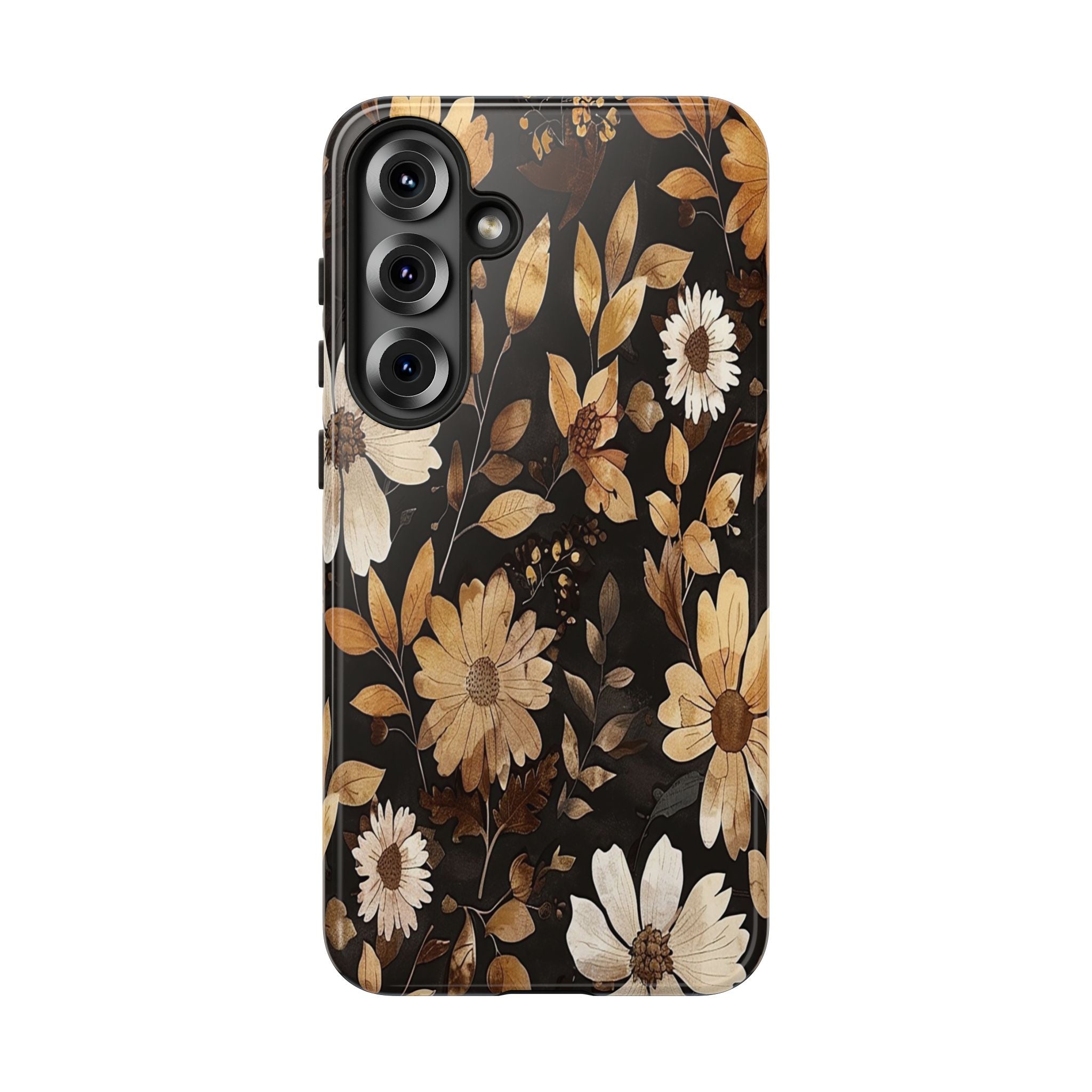 Golden Daisy Botanical on Black