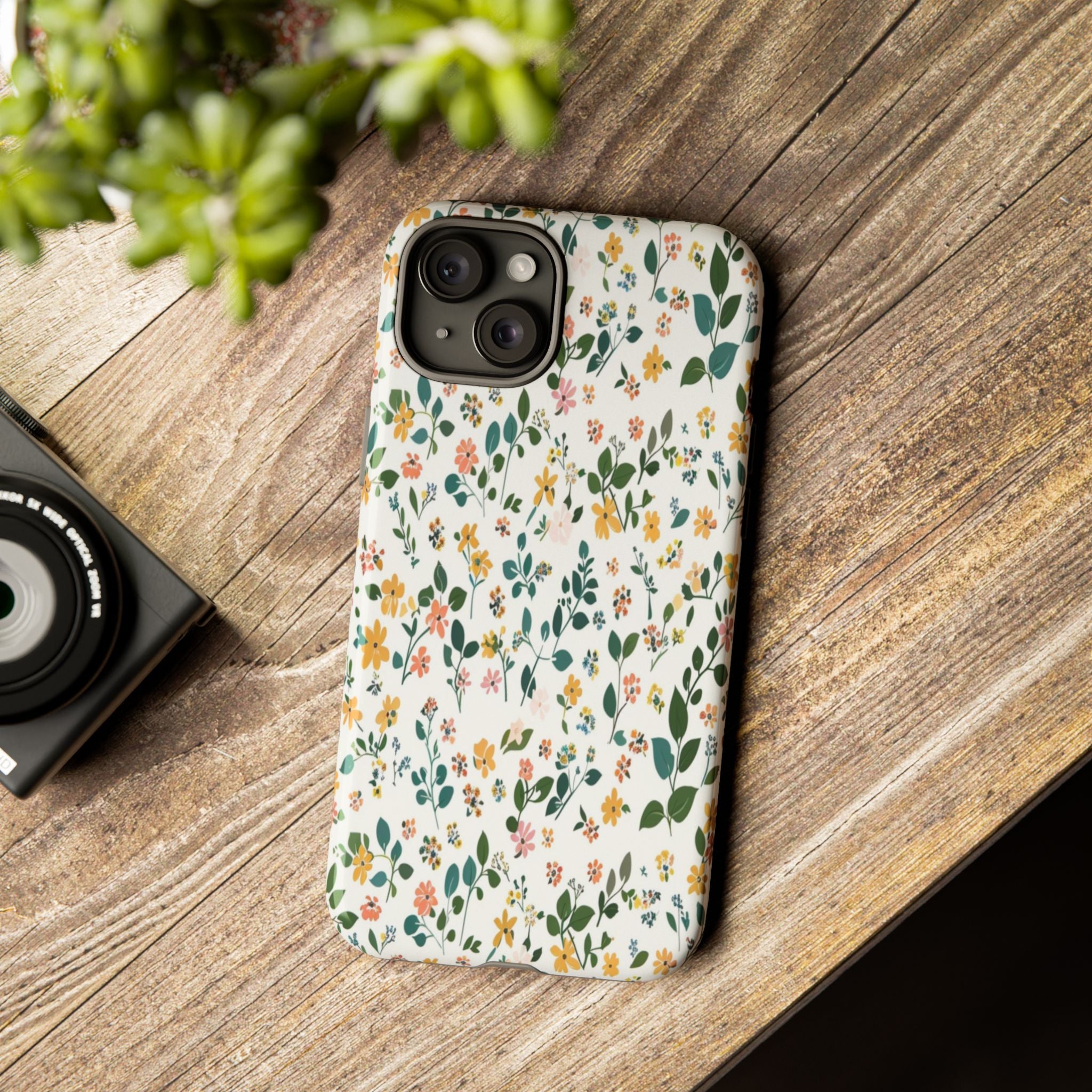 Pastel Leaves and Flowers Case