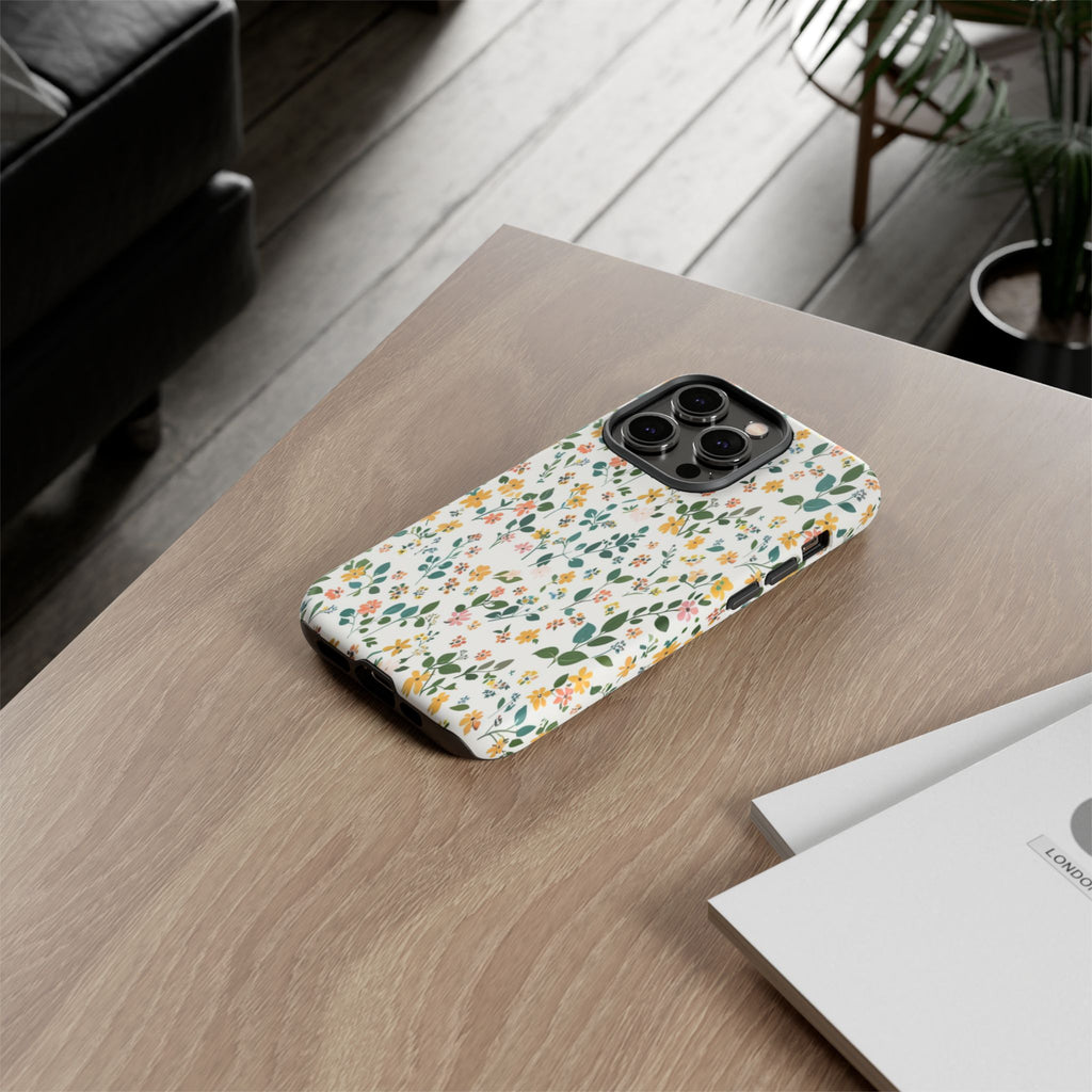Pastel Leaves and Flowers Case