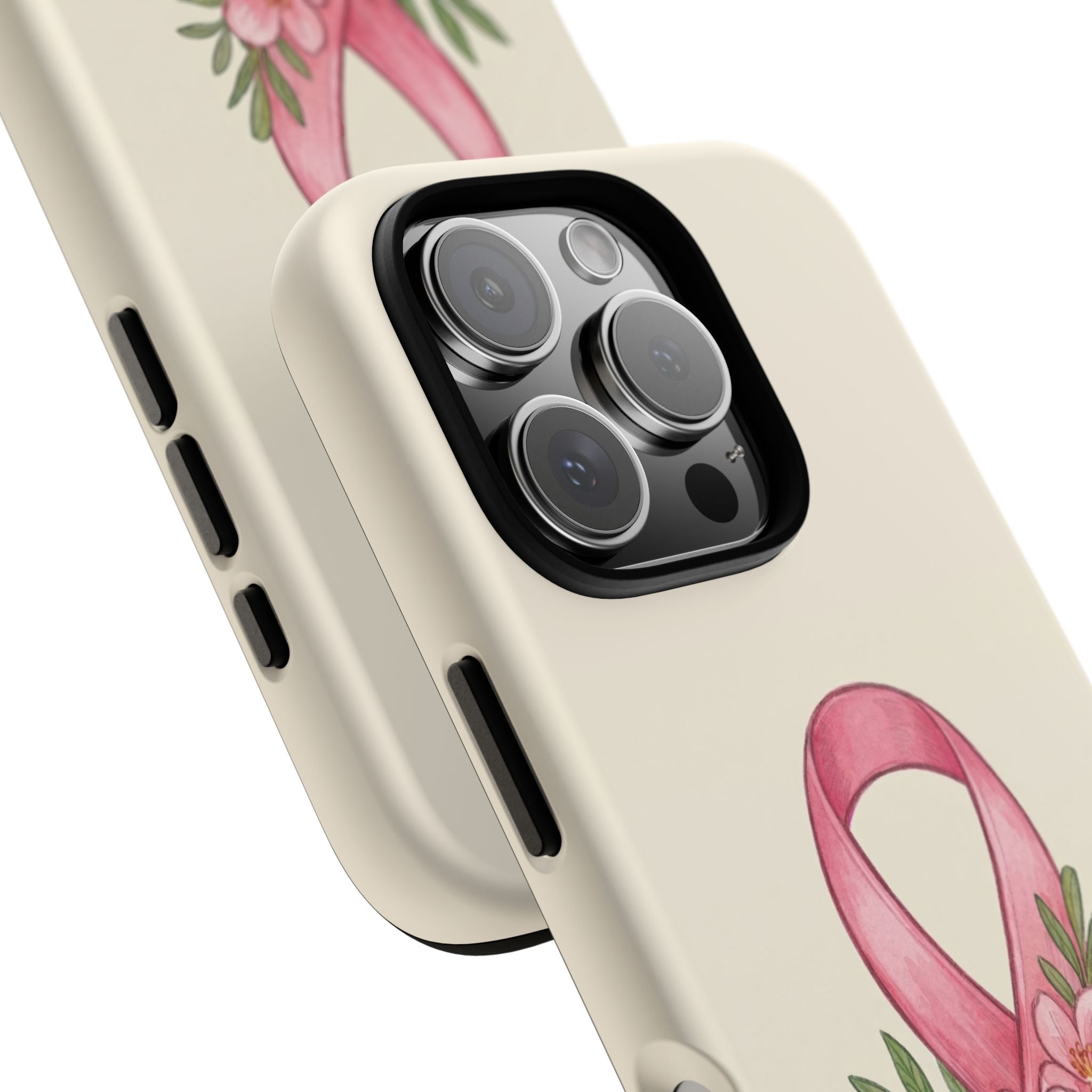 Floral Breast Cancer Awareness Case