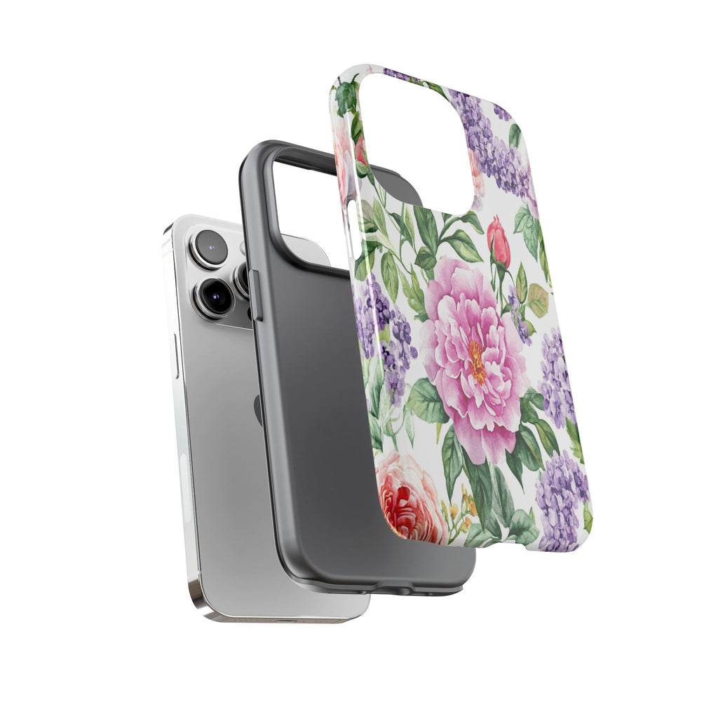 Watercolor Peonies and Lilacs Case