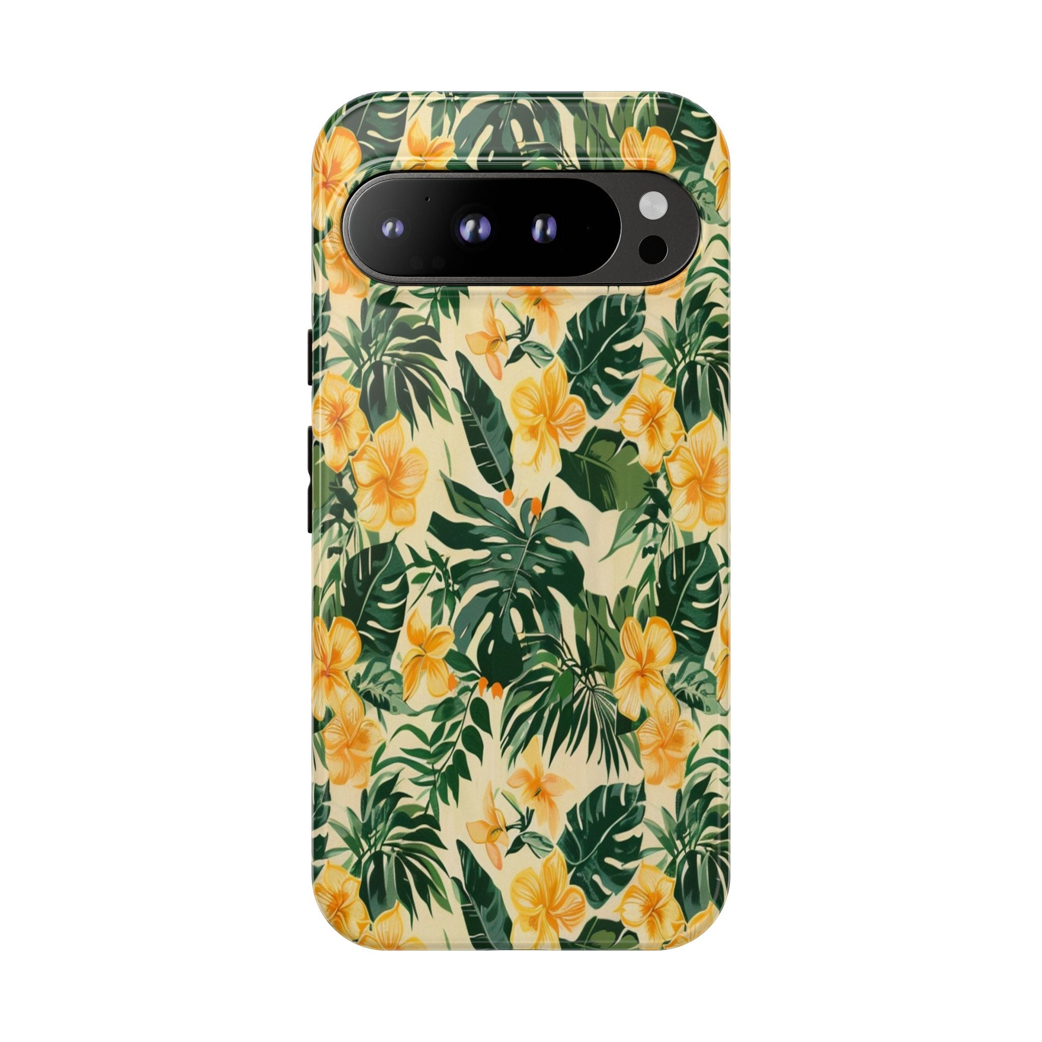 Golden Tropical Blooms