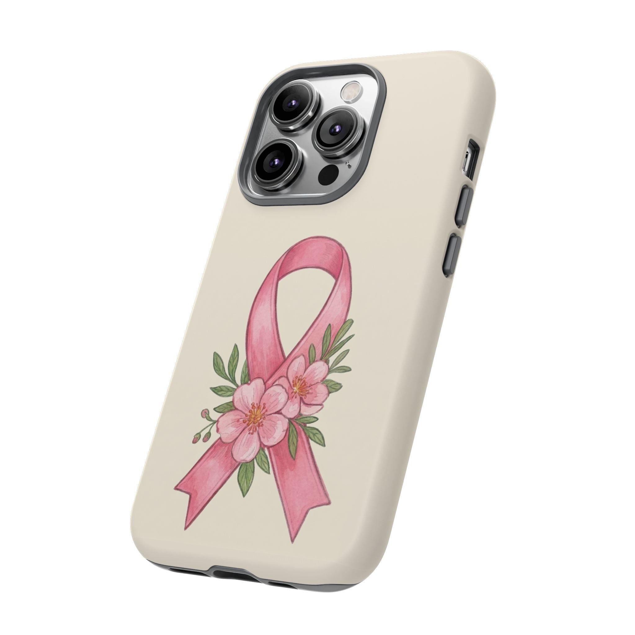 Floral Breast Cancer Awareness Case