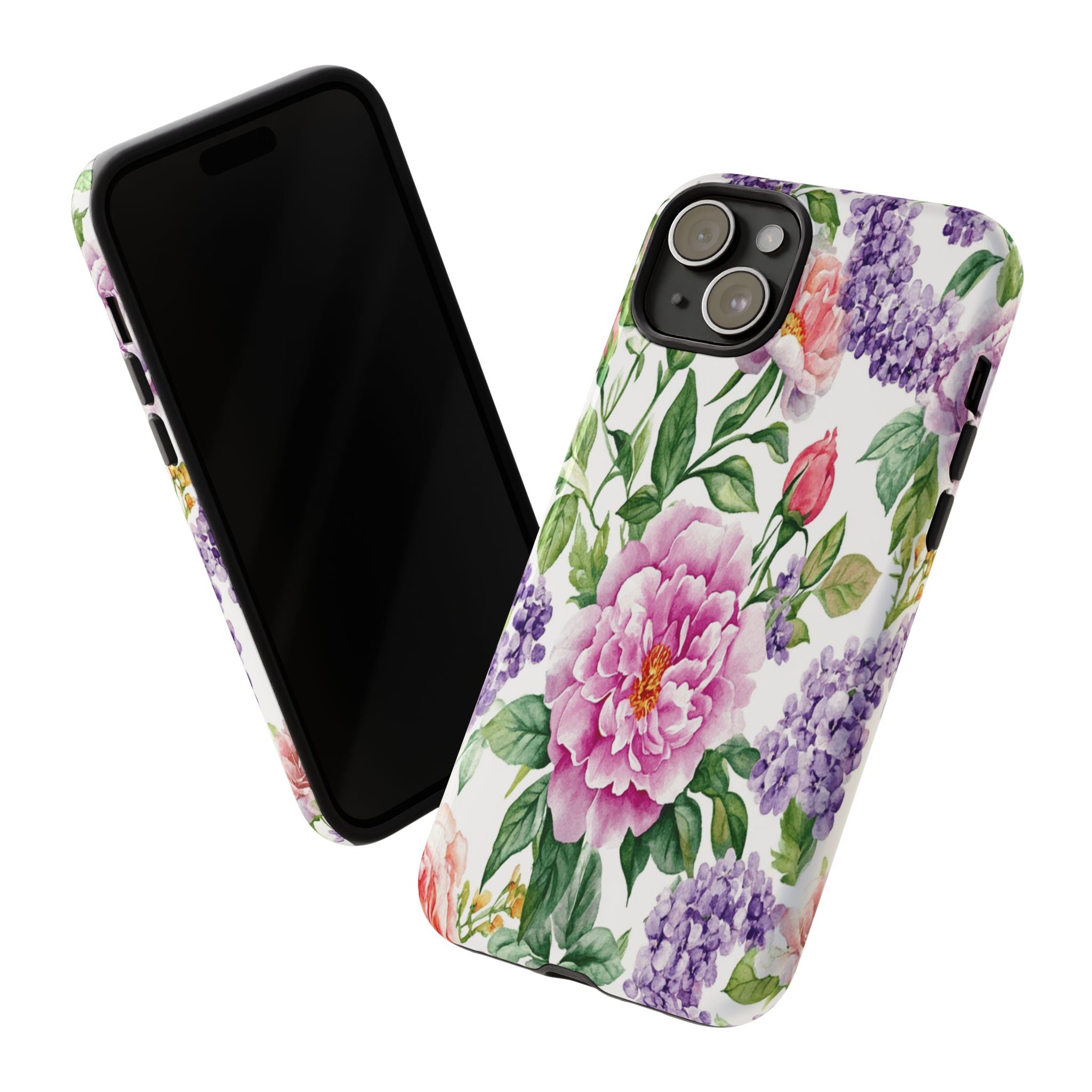 Watercolor Peonies and Lilacs Case