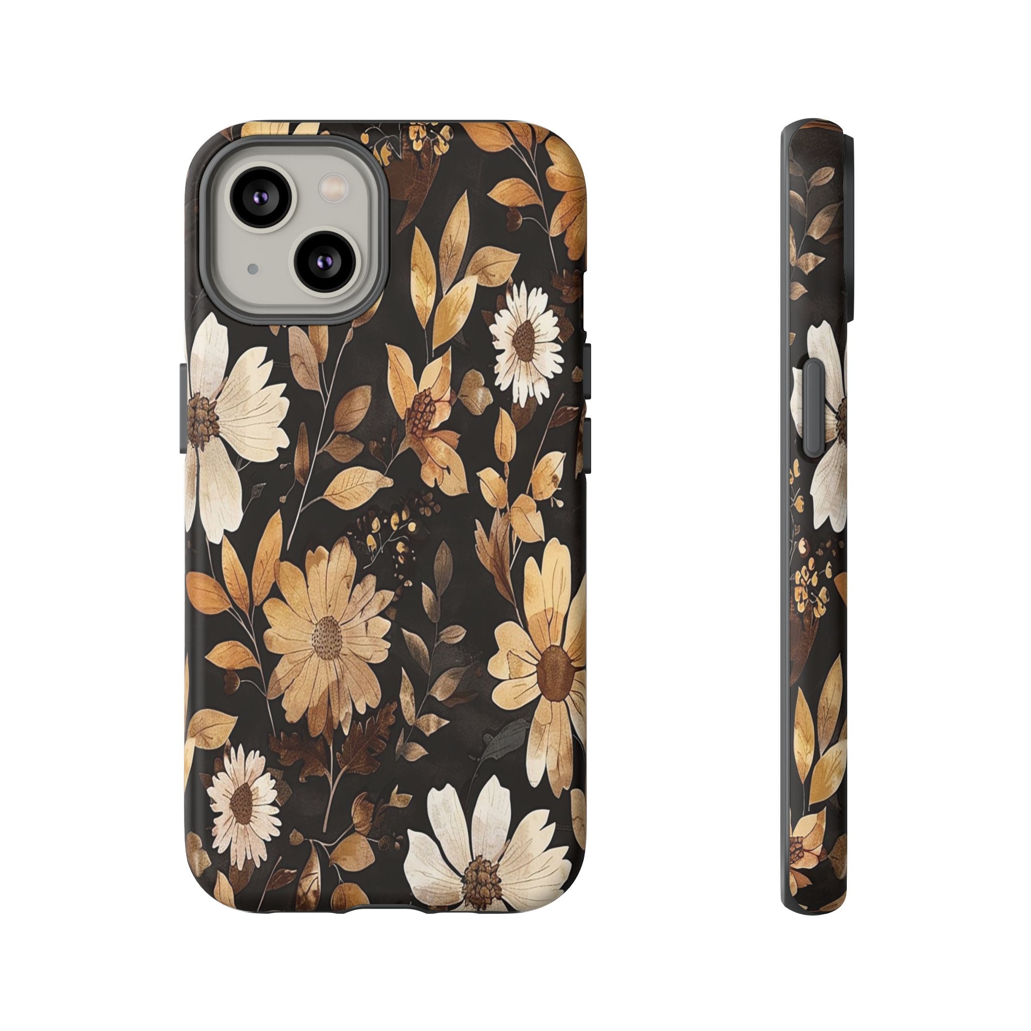 Golden Daisy Botanical on Black