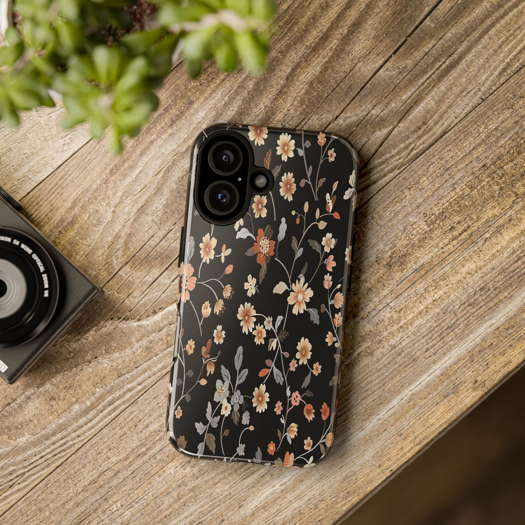 Floral Field on Black Case