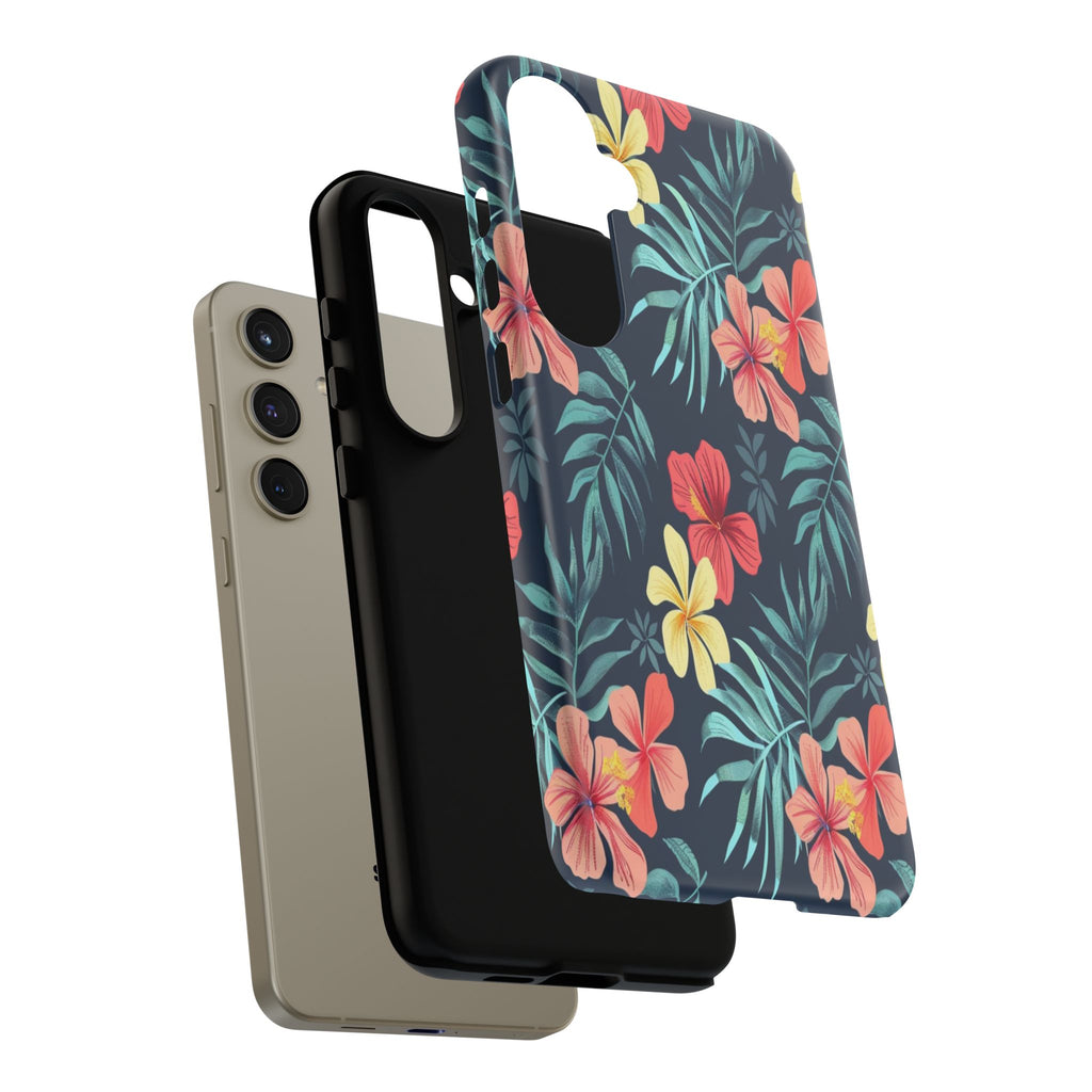 Tropical Hibiscus Navy Case