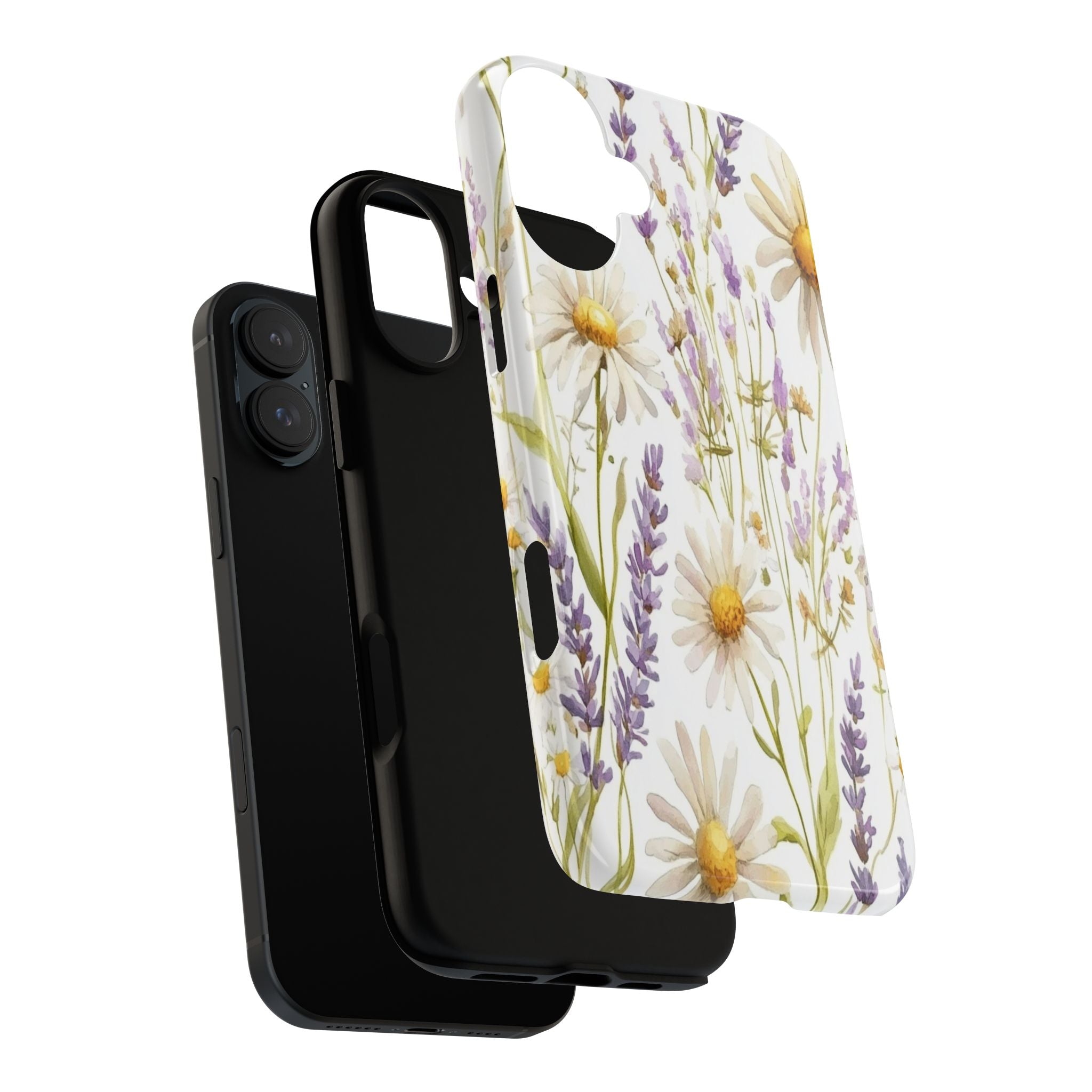 Delicate Watercolor Daisy and Lavender Case