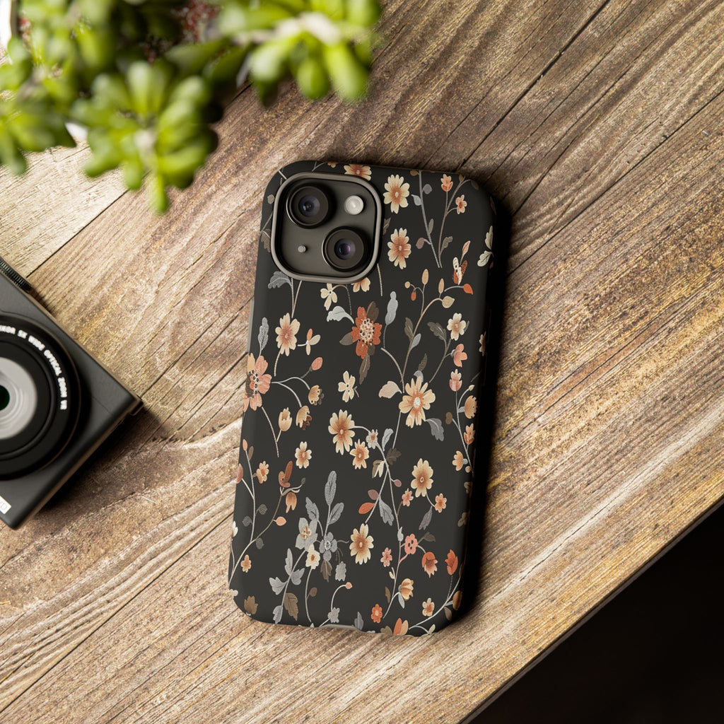 Floral Field on Black Case