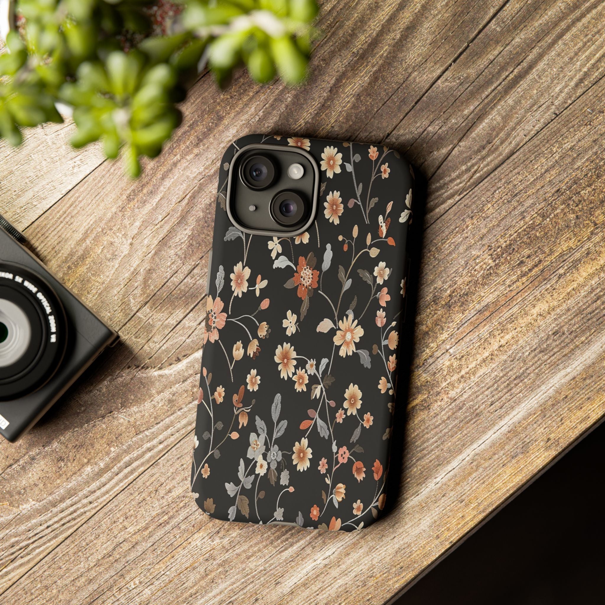 Floral Field on Black Case